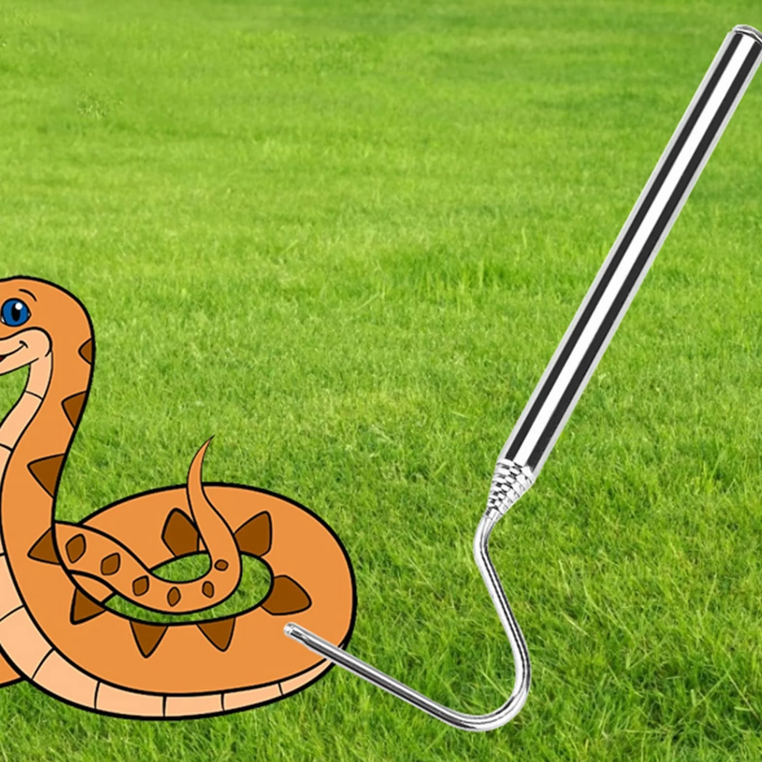 Pince à Serpent télescopique Extensible en Acier Inoxydable Portable, Outil de Capture de Serpent