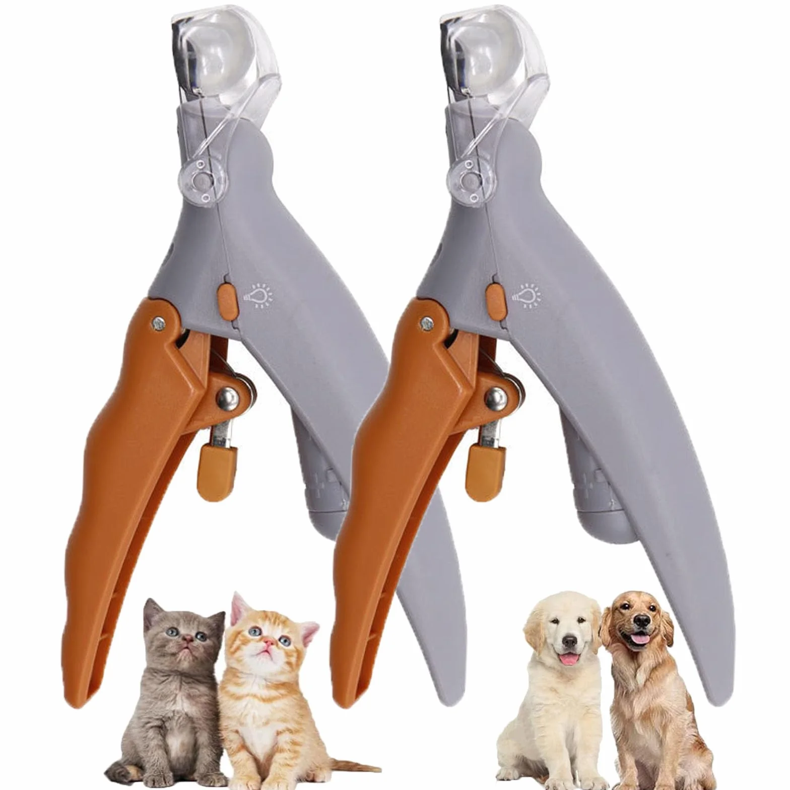 PawThentic Coupe-Ongles pour Animaux de Compagnie LED Loupe PréciseClip 2 Pièces