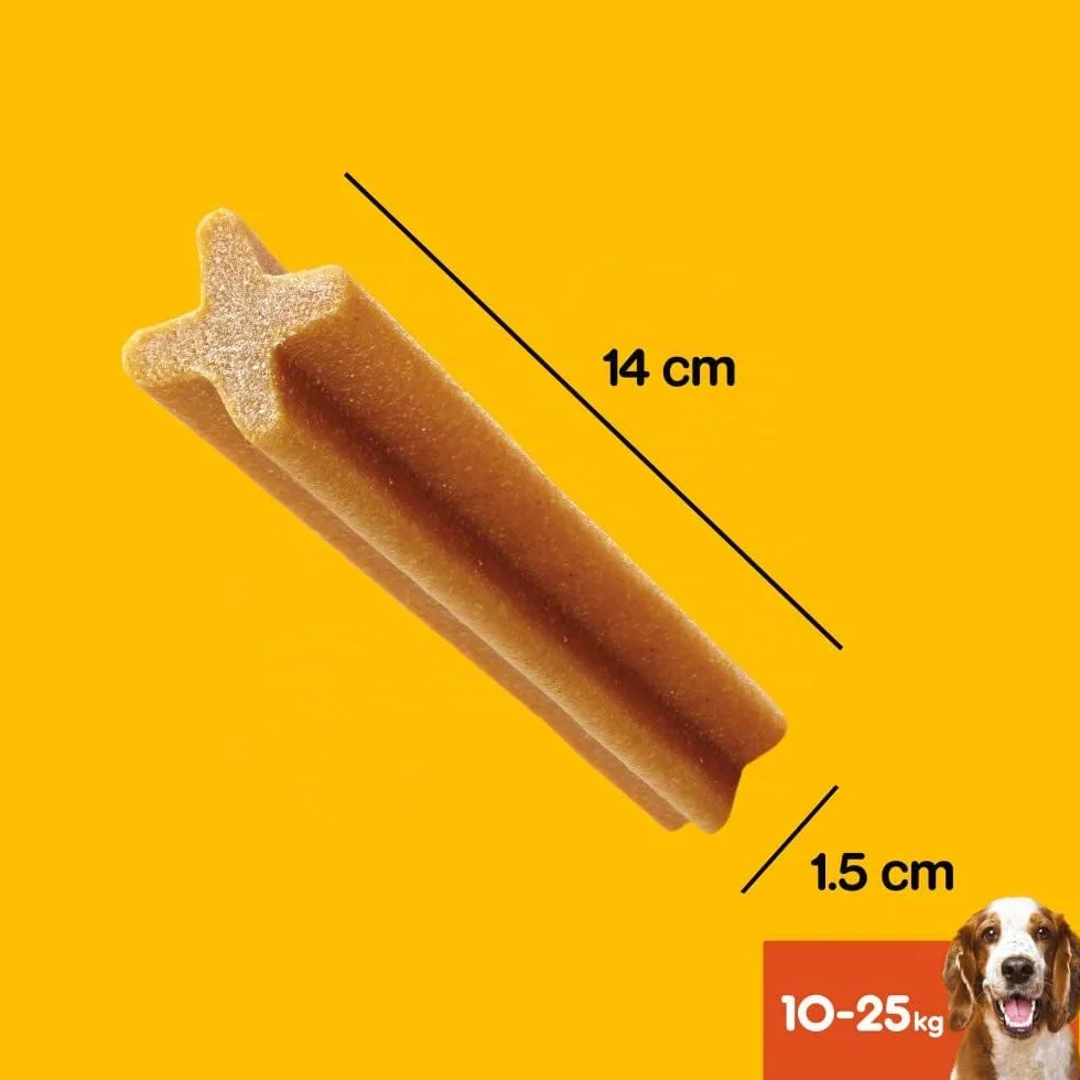 PEDIGREE DENTASTIX Bâtonnets Dentaires pour Chien Moyen 10-25kg - Lot de 56 Friandises - Hygiène Bucco-dentaire