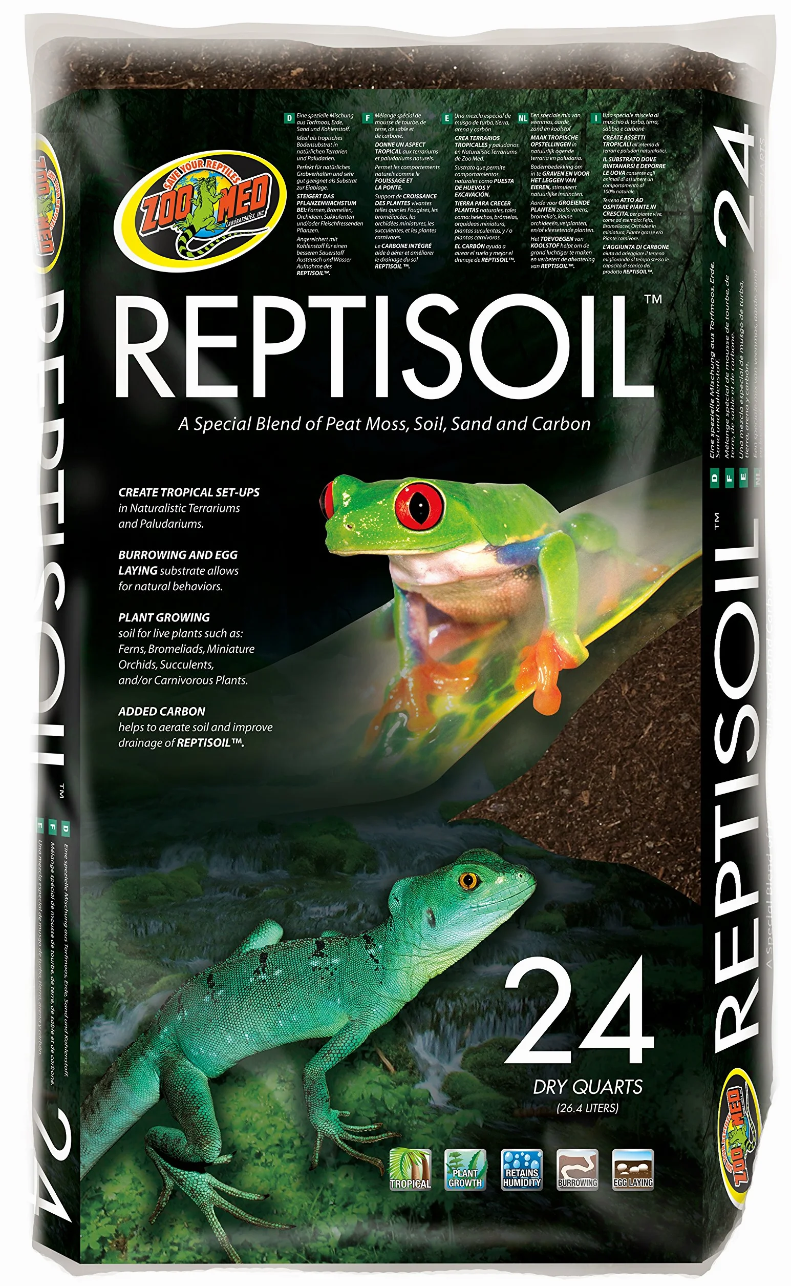 Zoo Med Reptisoil Litière pour Reptile Amphibien 23 L