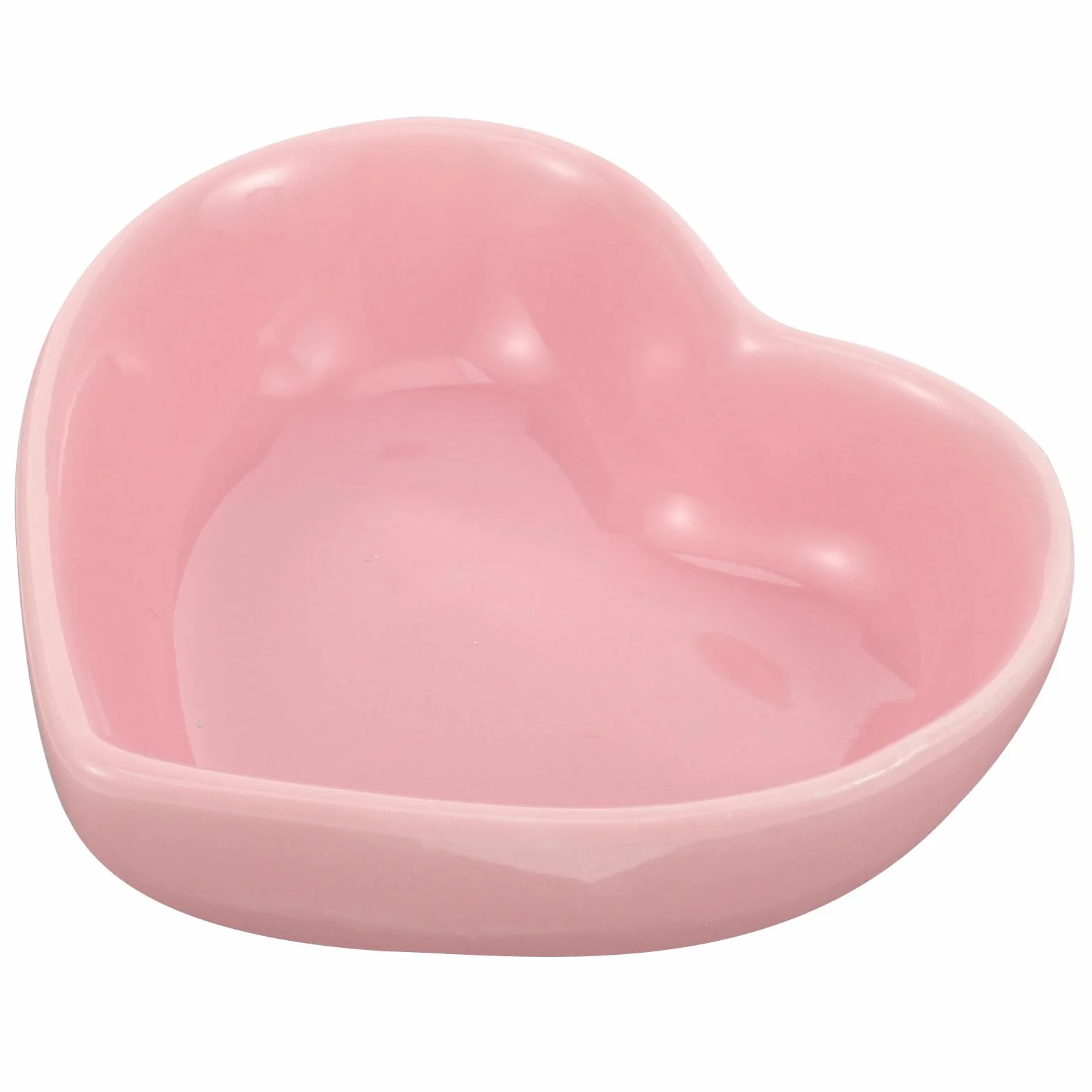 Bol pour Hamster en Céramique Cœur Rose Résistant à l'usure Surface Lisse