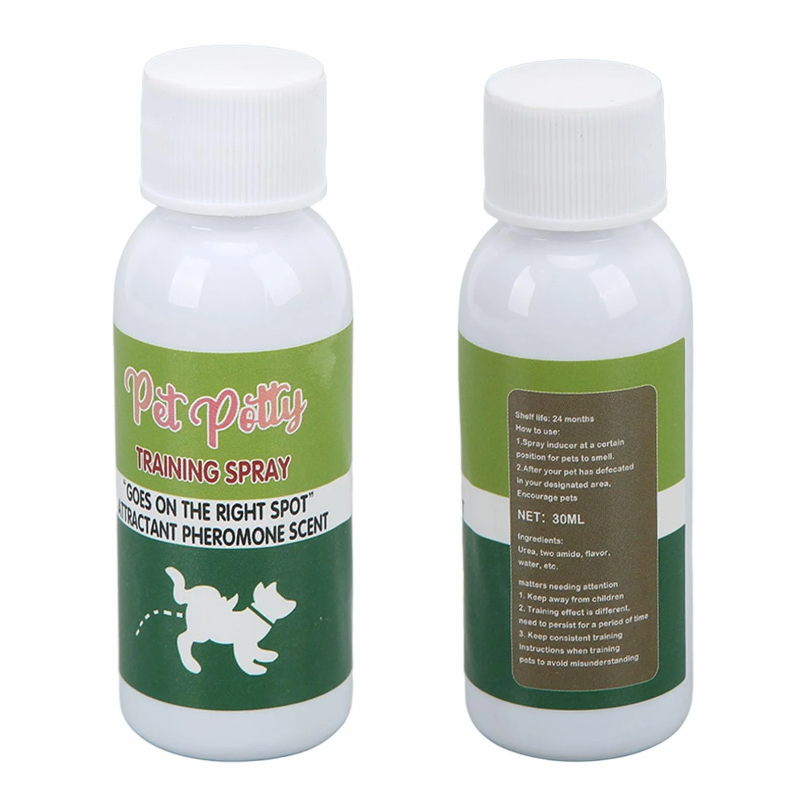 Spray d'entraînement Pot de Chien 30 Ml - Aide Chiot Portable Attire Chiens à Déféquer Spray Toilettes Facile Utiliser