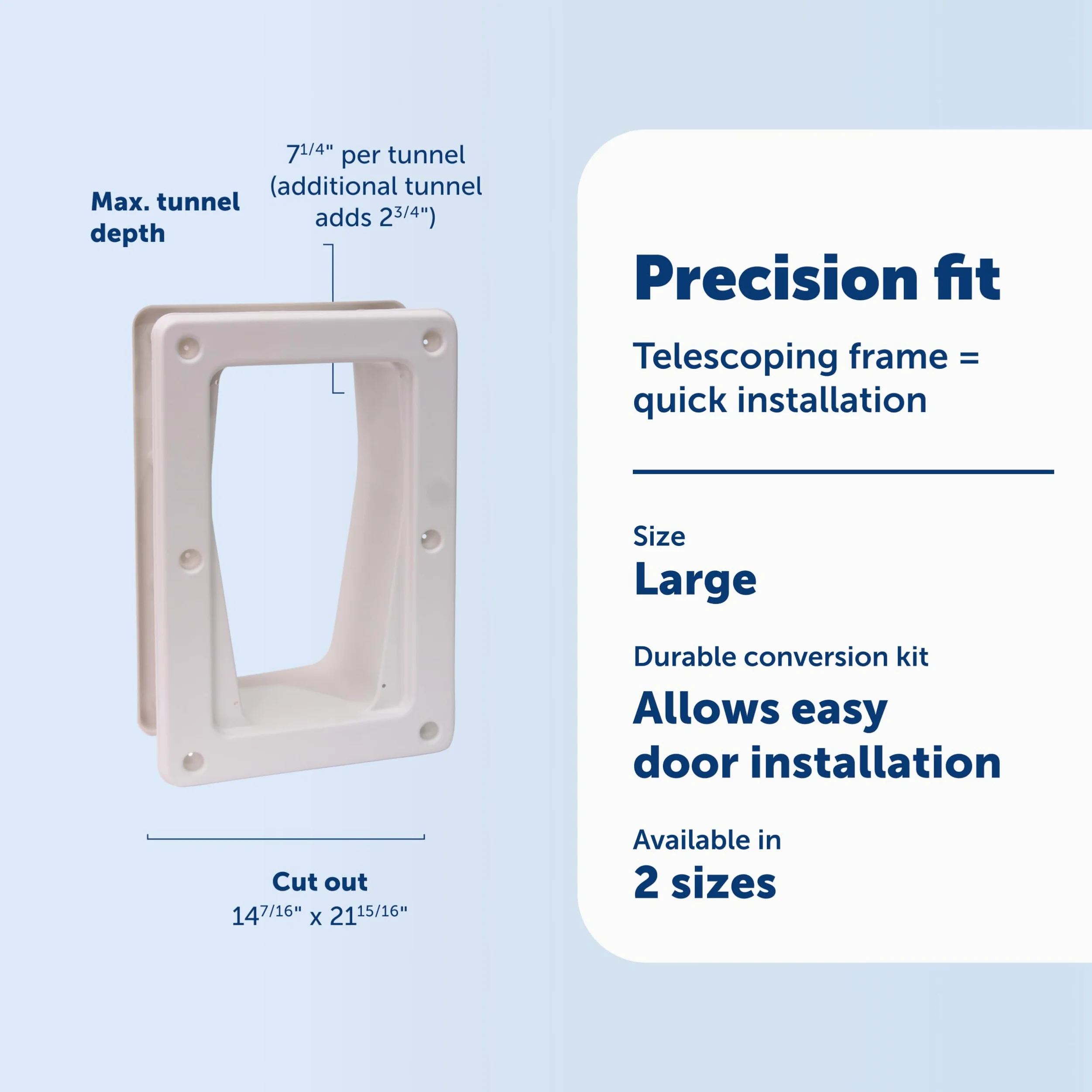 PetSafe Kit d'installation Murale pour Porte Intelligente électronique, Grand Format, Blanc