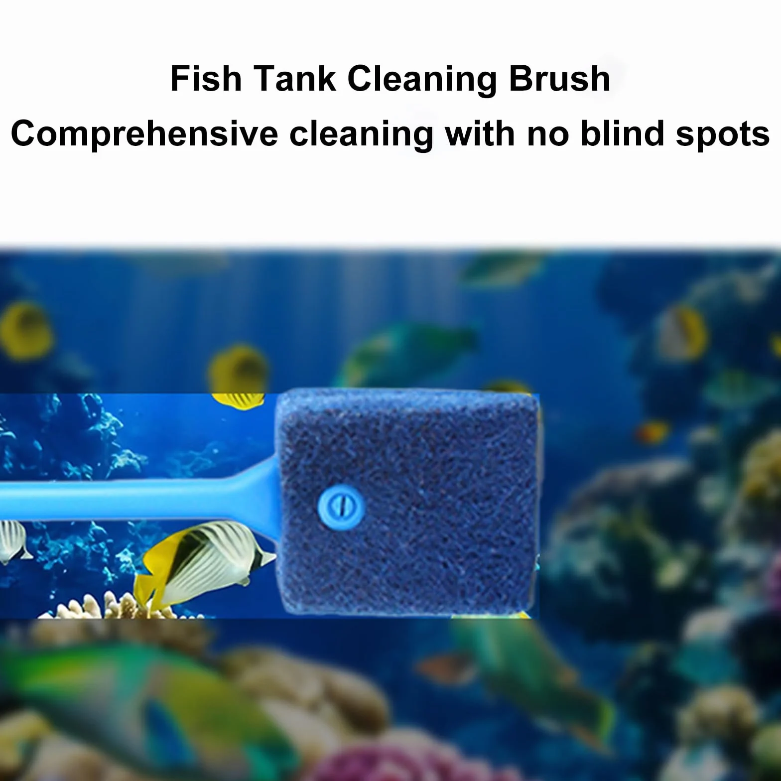 Aspirateur Aquarium, Nettoyage Aquarium avec 1 Brosse de Nettoyage Bleue Siphon pour Vidange Complète pour Aquarium Changer l'eau Nettoyage Graviers et Sable (Gris)