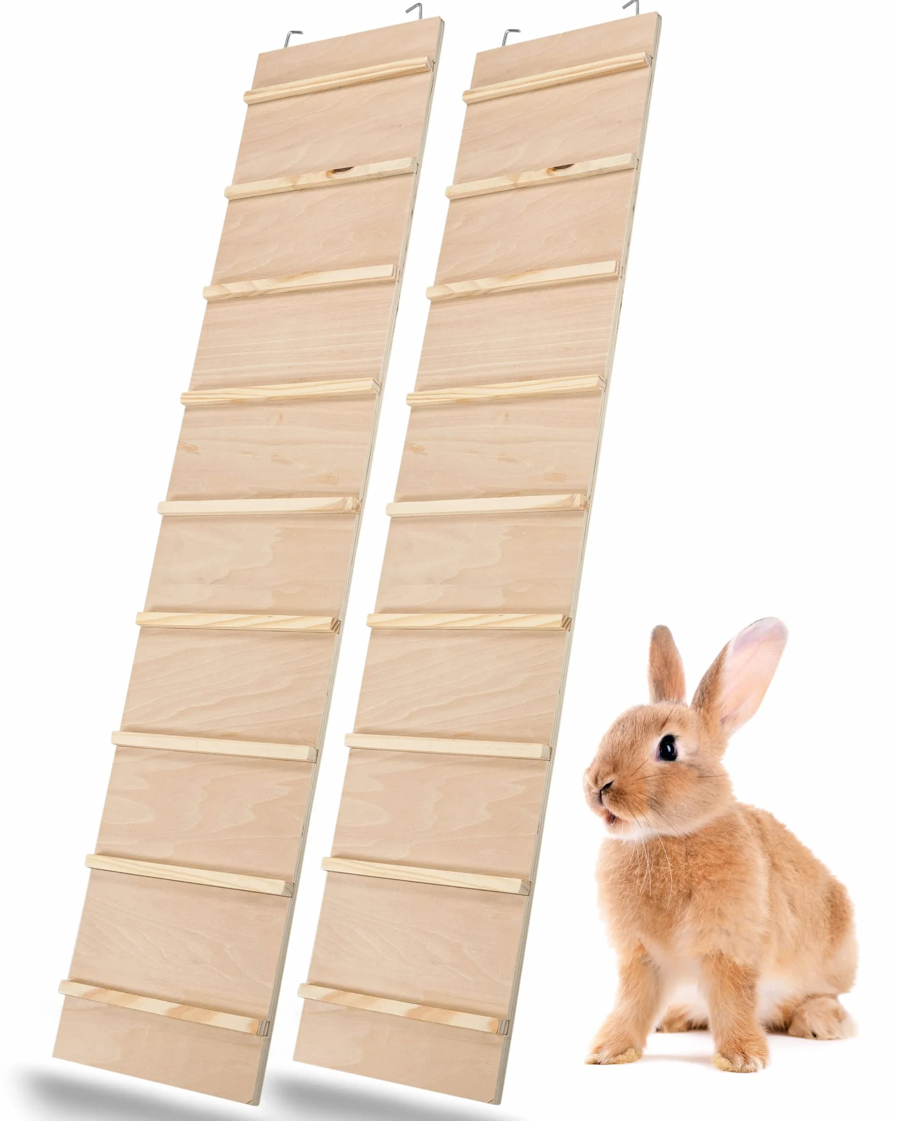 WEGA Échelles en bois contreplaqué pour rongeurs 85 x 18 cm Lot de 2