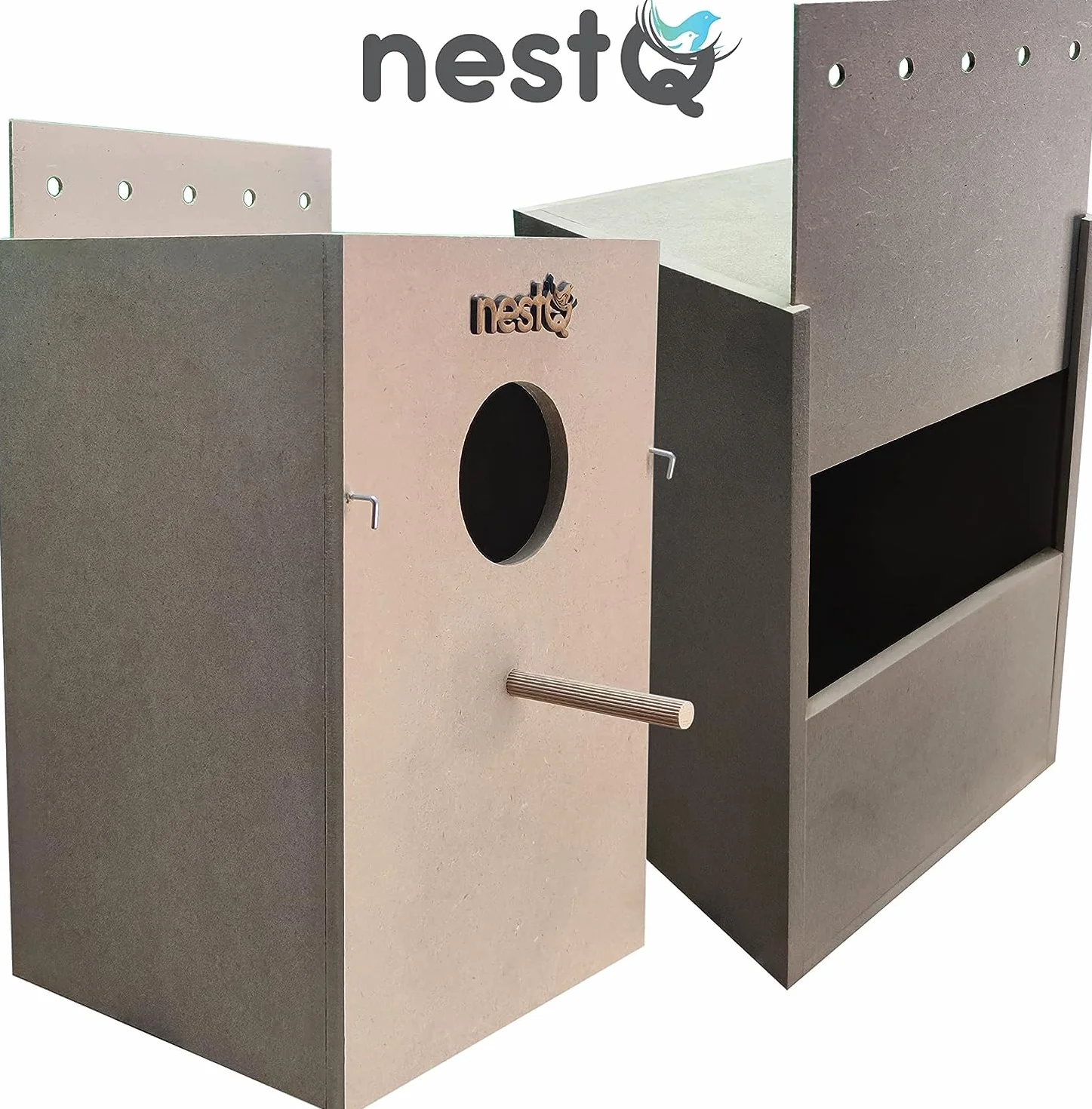Nichoir pour nymphes en bois 30 x 21,5 x 20,5 cm Taille M vertical pour oiseaux
