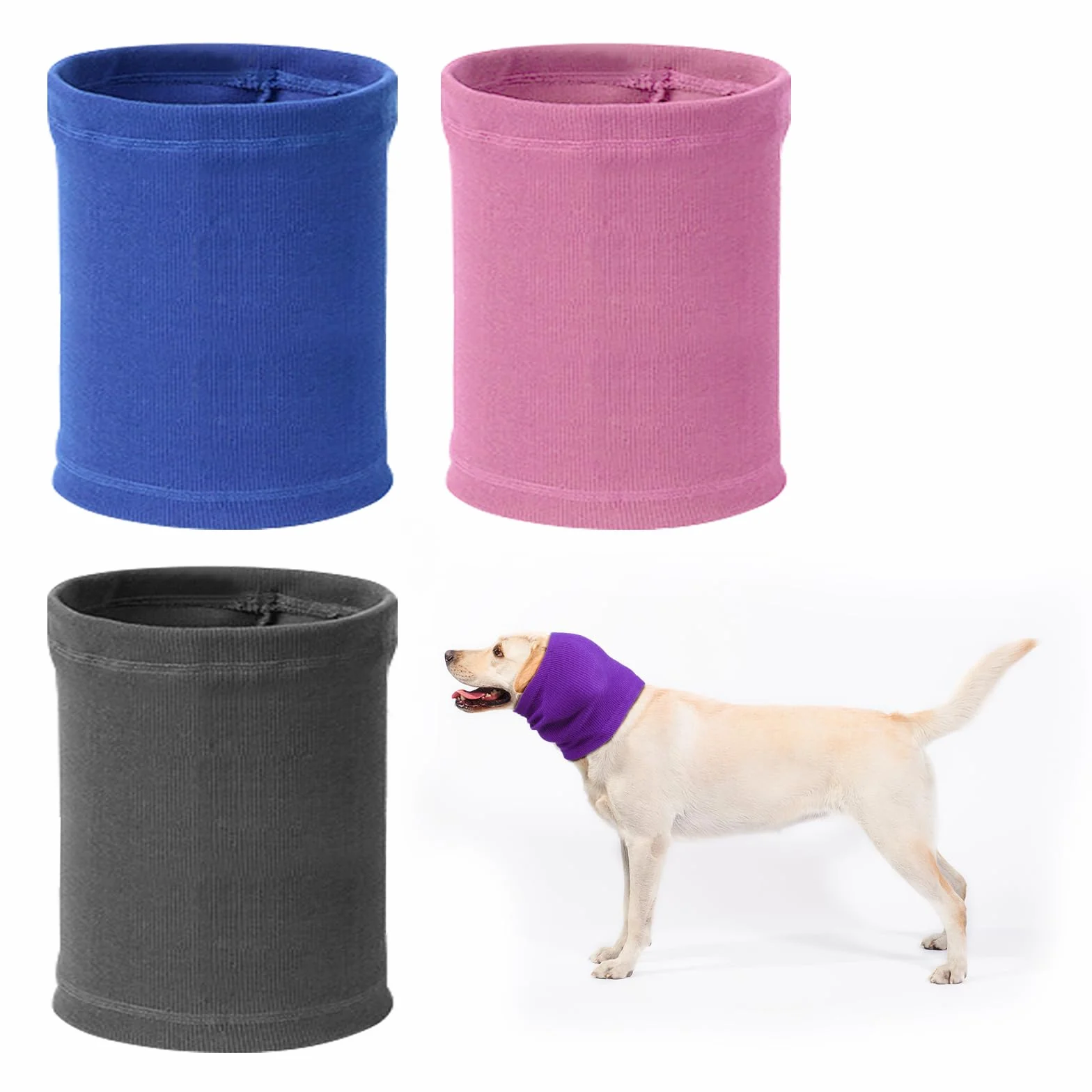 Cache-Oreilles Aomig pour Chiens - Snood Chaud Protection Oreilles Été/Hiver Violet