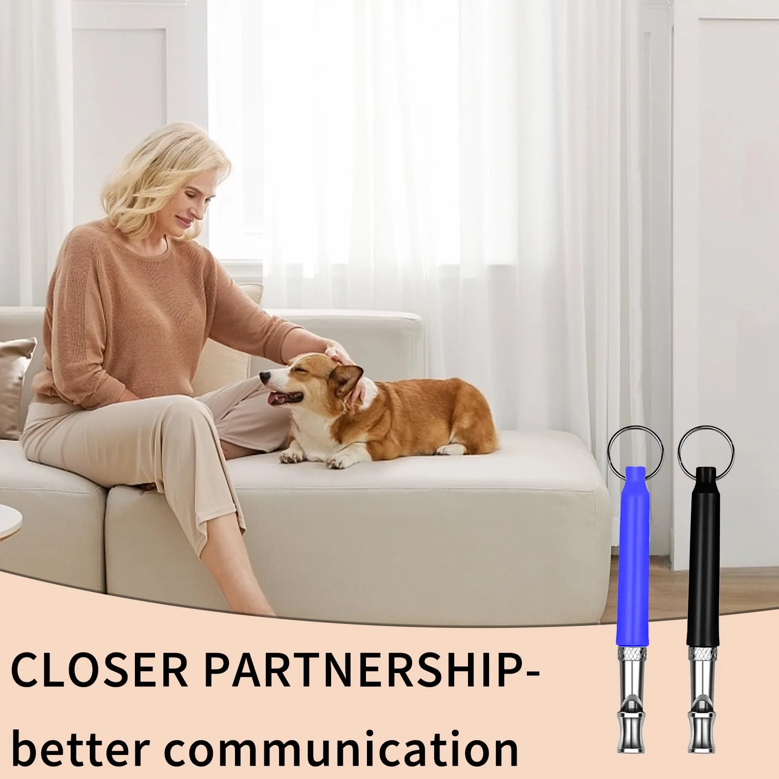 Sifflet pour Chien Rütter Rückruf Silencieux Haute Fréquence Anti Aboiement Lot de 2