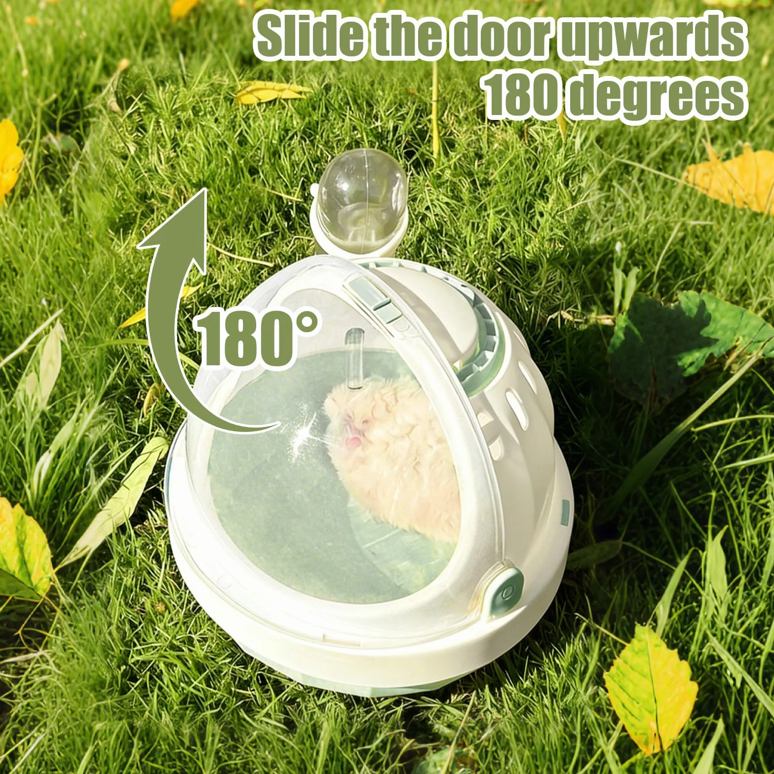 Cage de transport portable pour hamster 18,6 x 18,6 x 16 cm avec bouteille d'eau