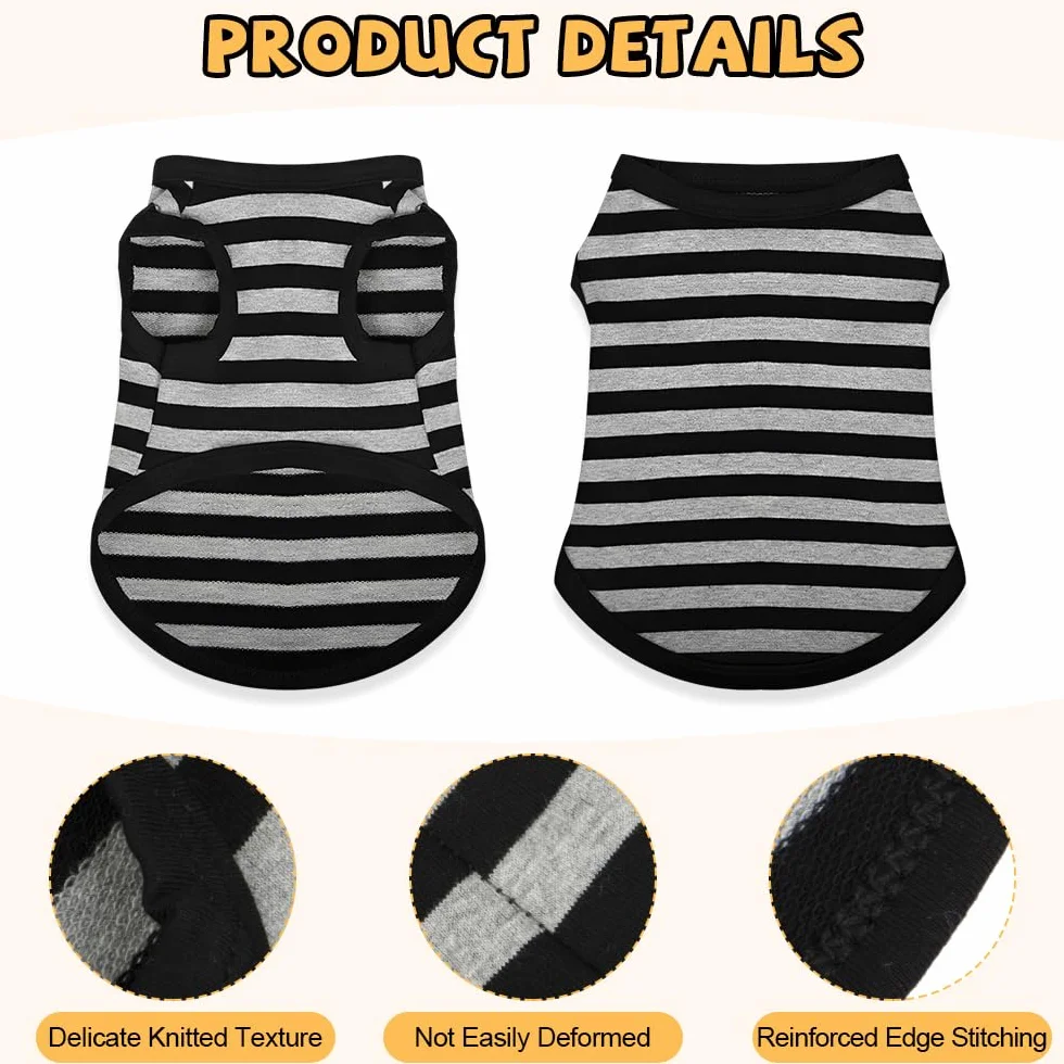 Chemises pour Chiens Petite Taille 2 Pièces Coton Protection Solaire