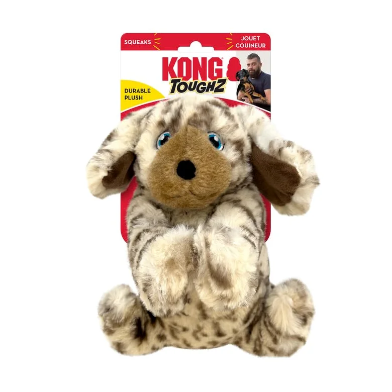 KONG Toughz Jouet en peluche durable pour chien – Jouet à mâcher doux durable, sûr et interactif pour les mâcheurs agressifs (chiot)