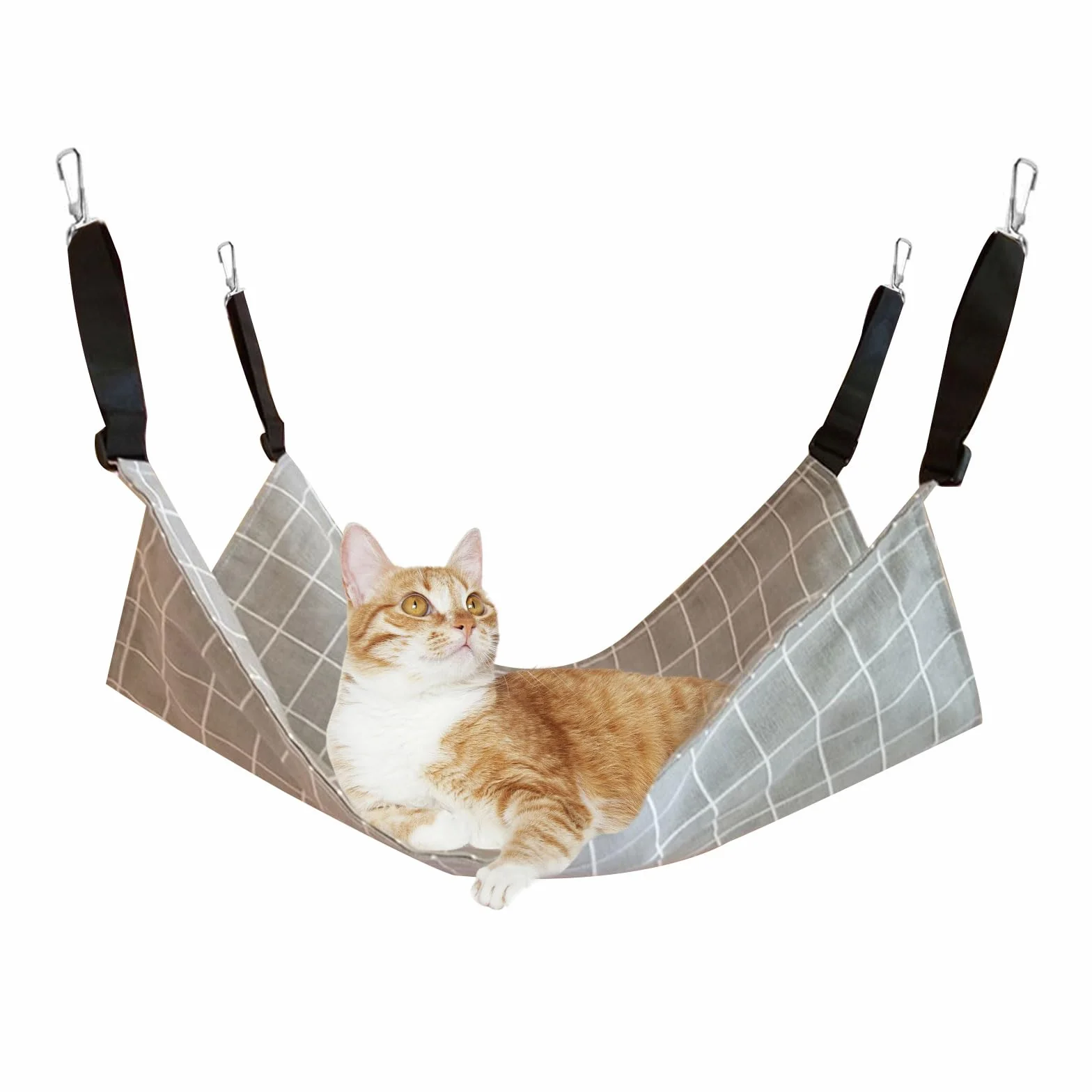 Hamac pour chat, cage pour animaux de compagnie, bretelles réglables, convient aux animaux pesant jusqu'à 9 kg (57 x 47 cm)