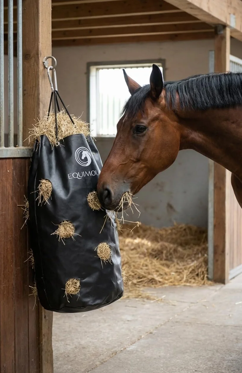 Hay Bag Sac à foin 195 l - Filet à foin pour chevaux Slow Feeder - Résistant aux intempéries