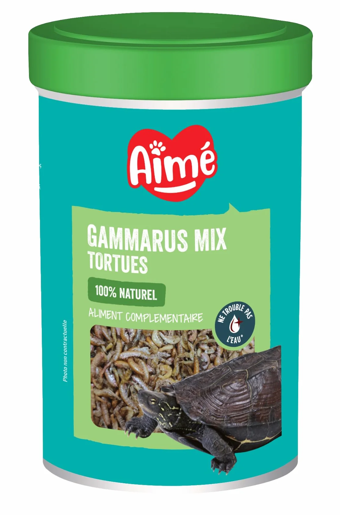 Aimé Mix Gammarus Nourriture Tortue Aquatique Aliment Complémentaire Naturel 100 g 1000 ml