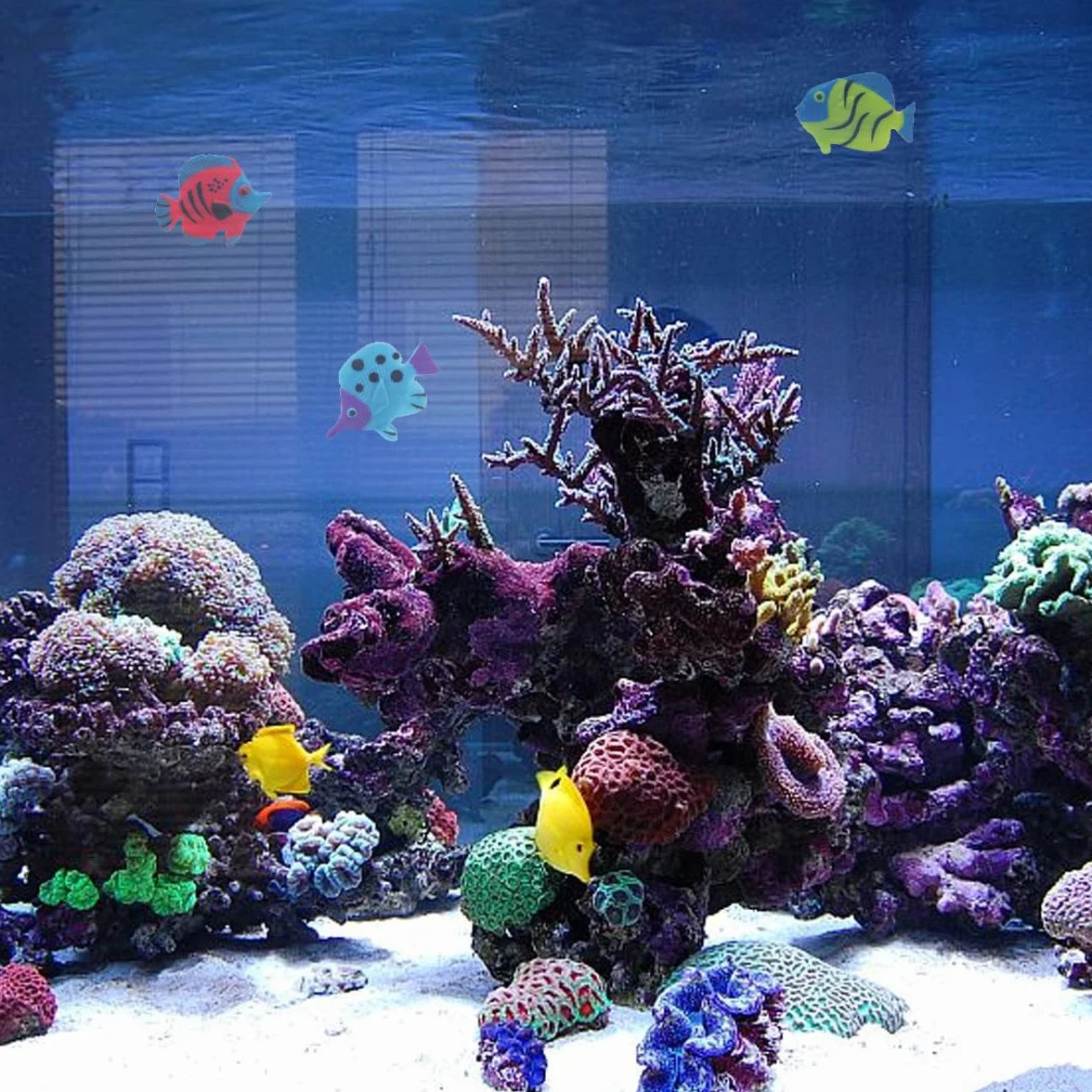 Poissons Artificiels en Mouvement Poissons Flottants en Plastique Ornement de Poisson Réaliste Décorations d'Aquarium (20 Pcs)