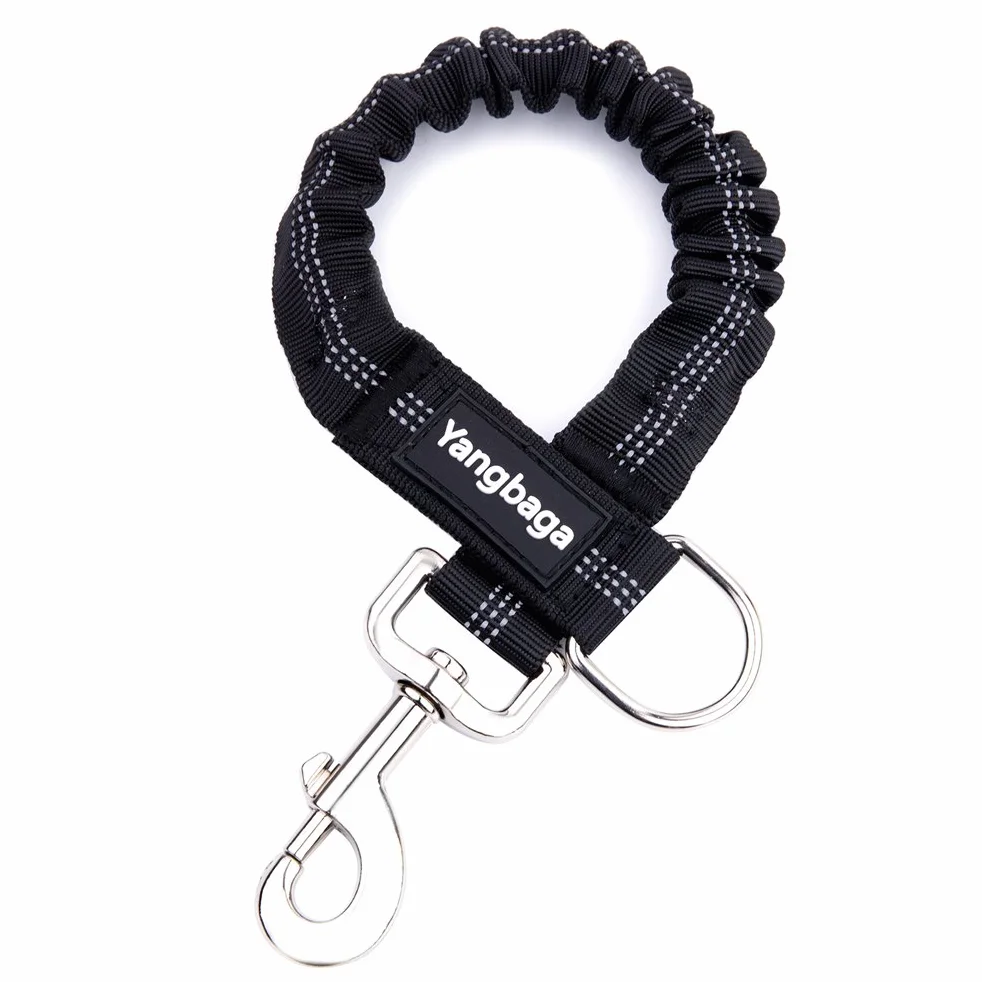 Laisse Antichoc pour Chien Yangbaga Extensible Élastique Nylon pour Petit à Moyen (Noir)