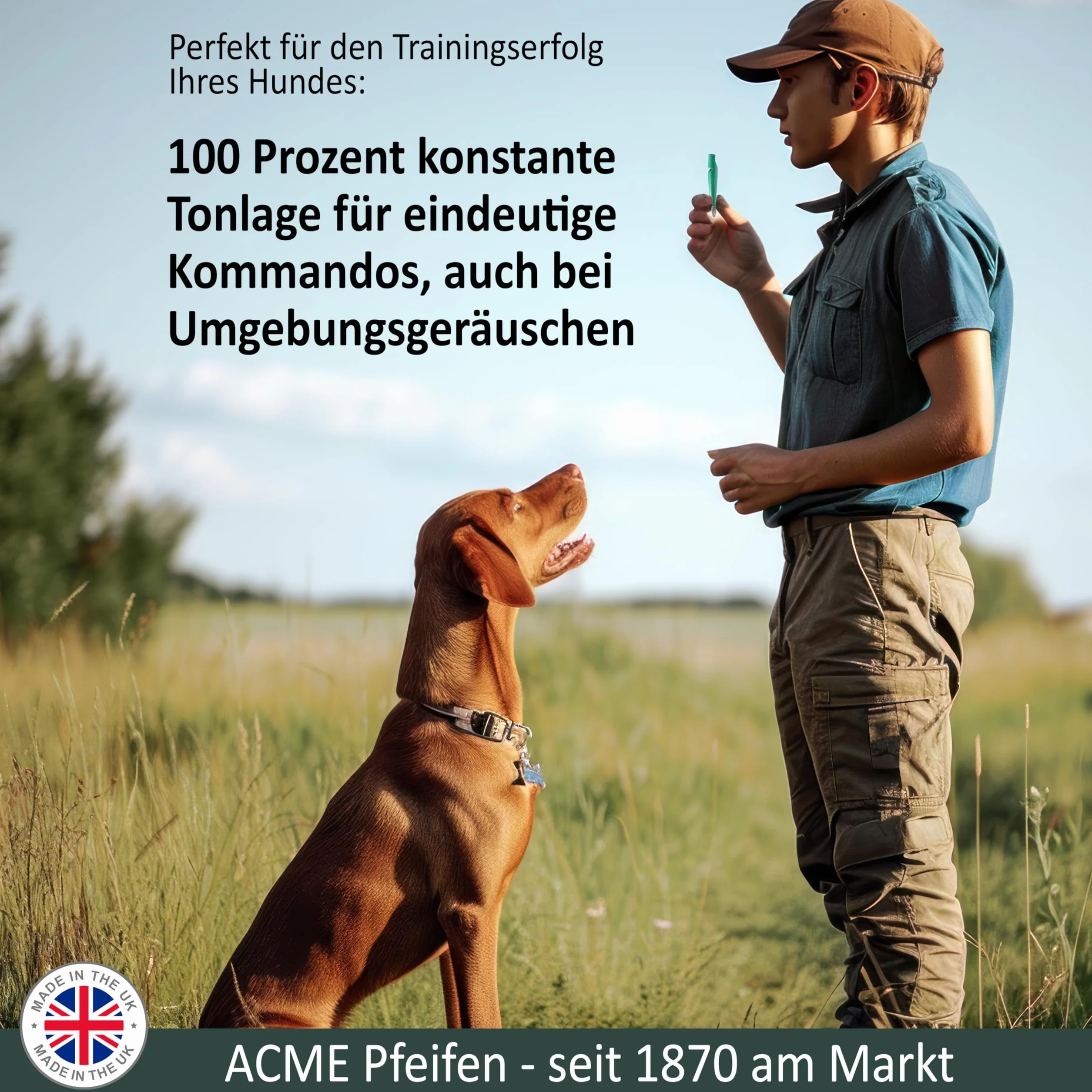 ACME Sifflet pour Chien n° 210,5 avec Bande Original d'Angleterre Dressage