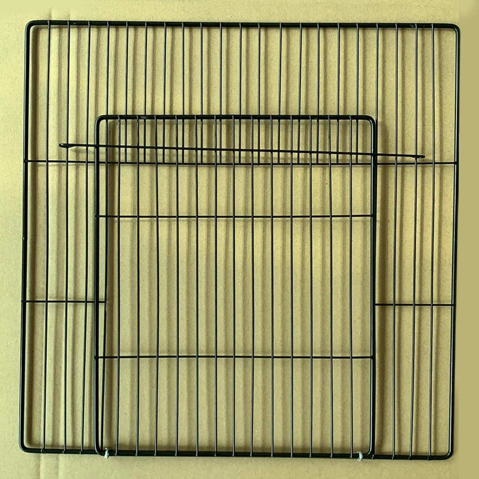 MagiDeal Porte de Parc Portable pour Animaux, Panneaux Métalliques en Fer Cage Bricolage, Clôture Extensible Grille Noire