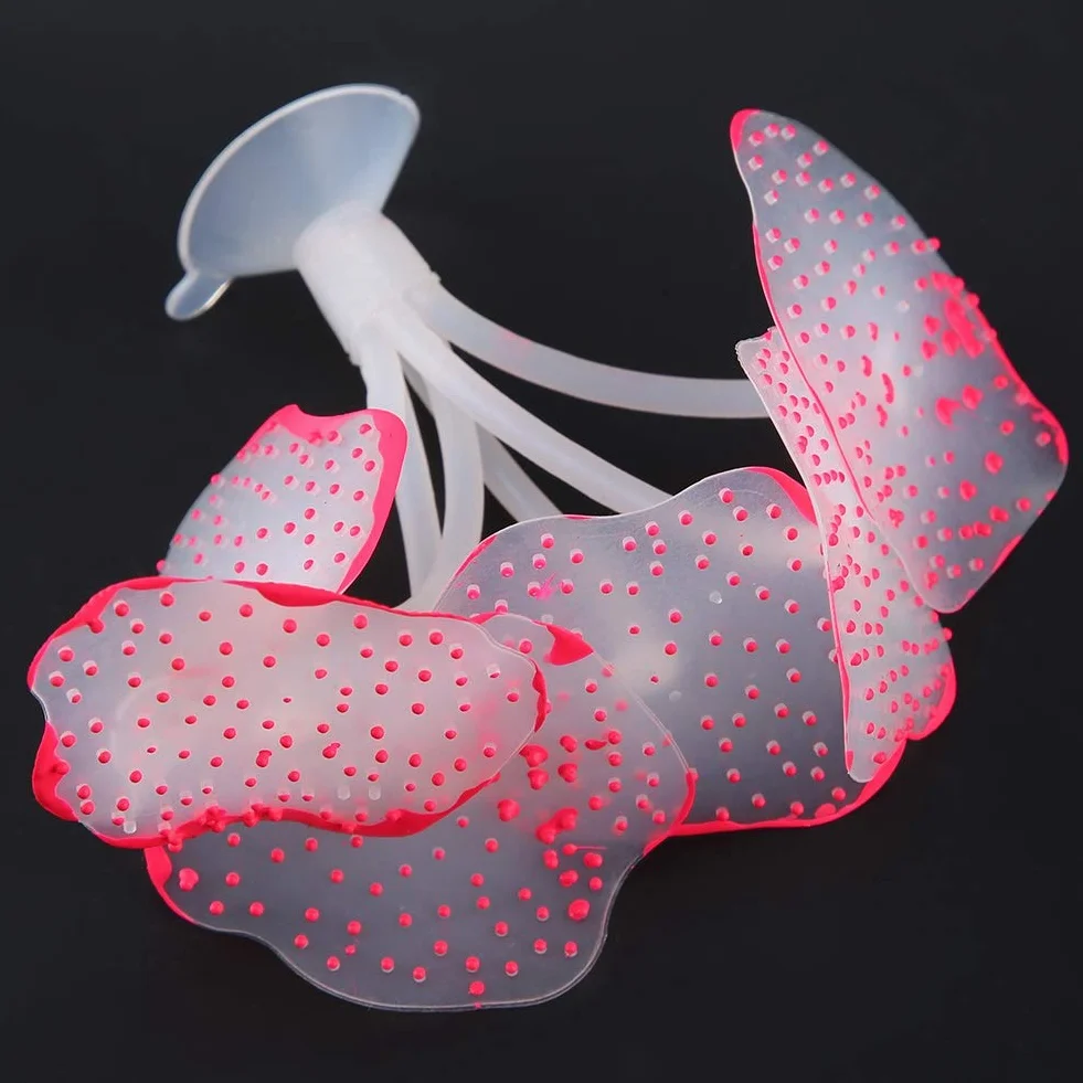 Decoration d'Aquarium Artificielle Rouge 8cm x 4.5cm 1 Unite