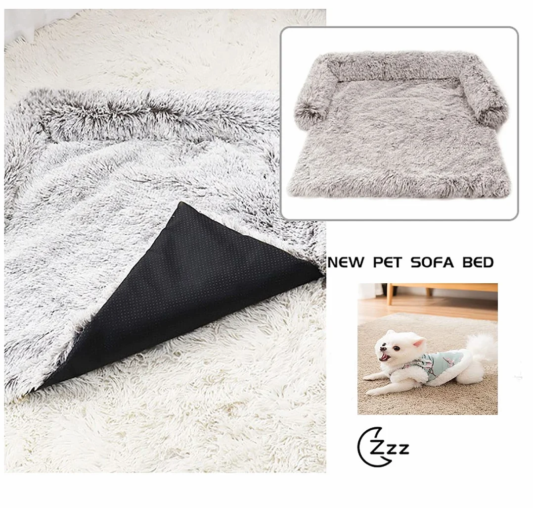 Tapis pour Chien en Peluche Canapé Grande Taille avec Fermeture Éclair