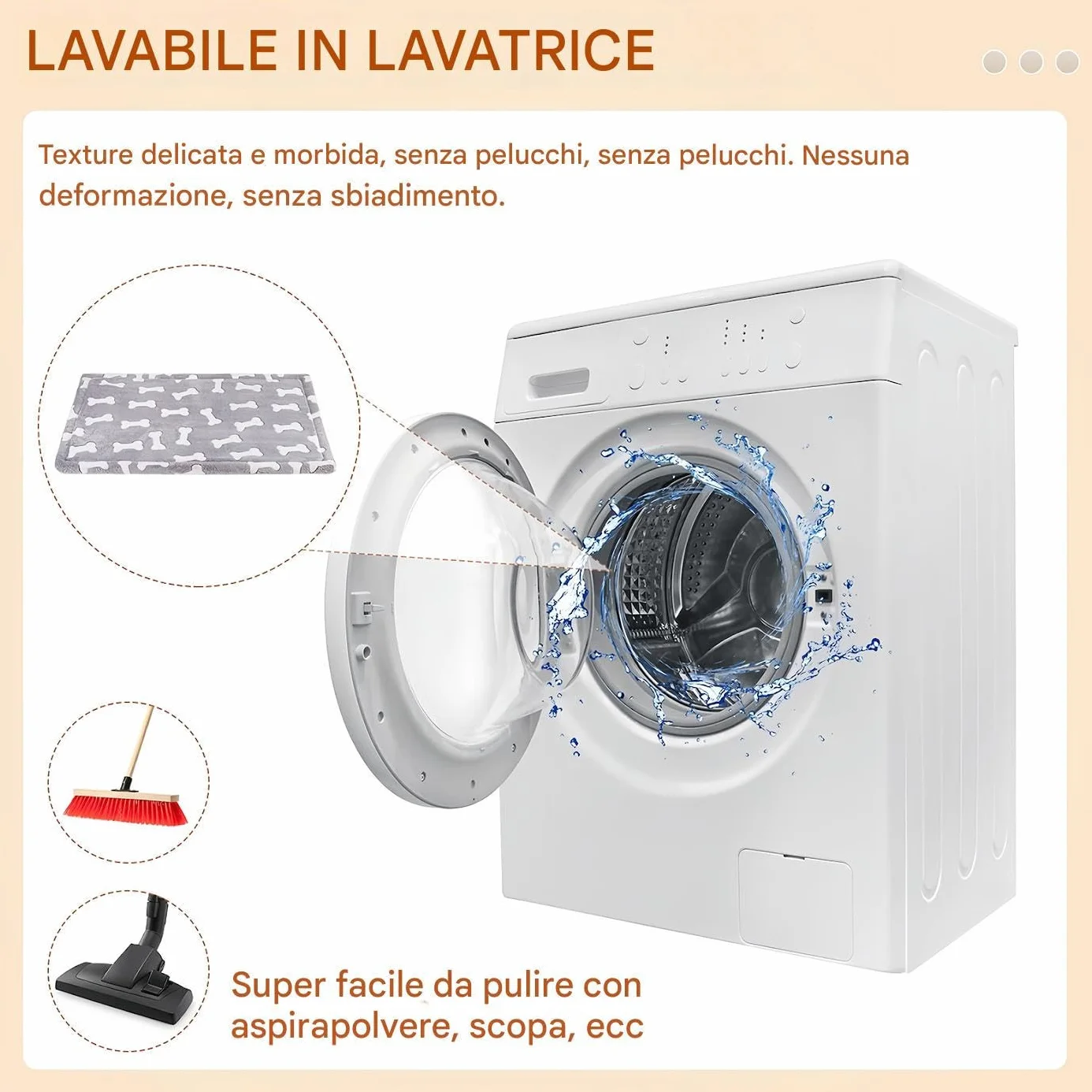 Tapis de lit pour Chien Housse Lavable Mousse à mémoire de Forme imperméable Base antidérapante Doublure Lavable Amovible