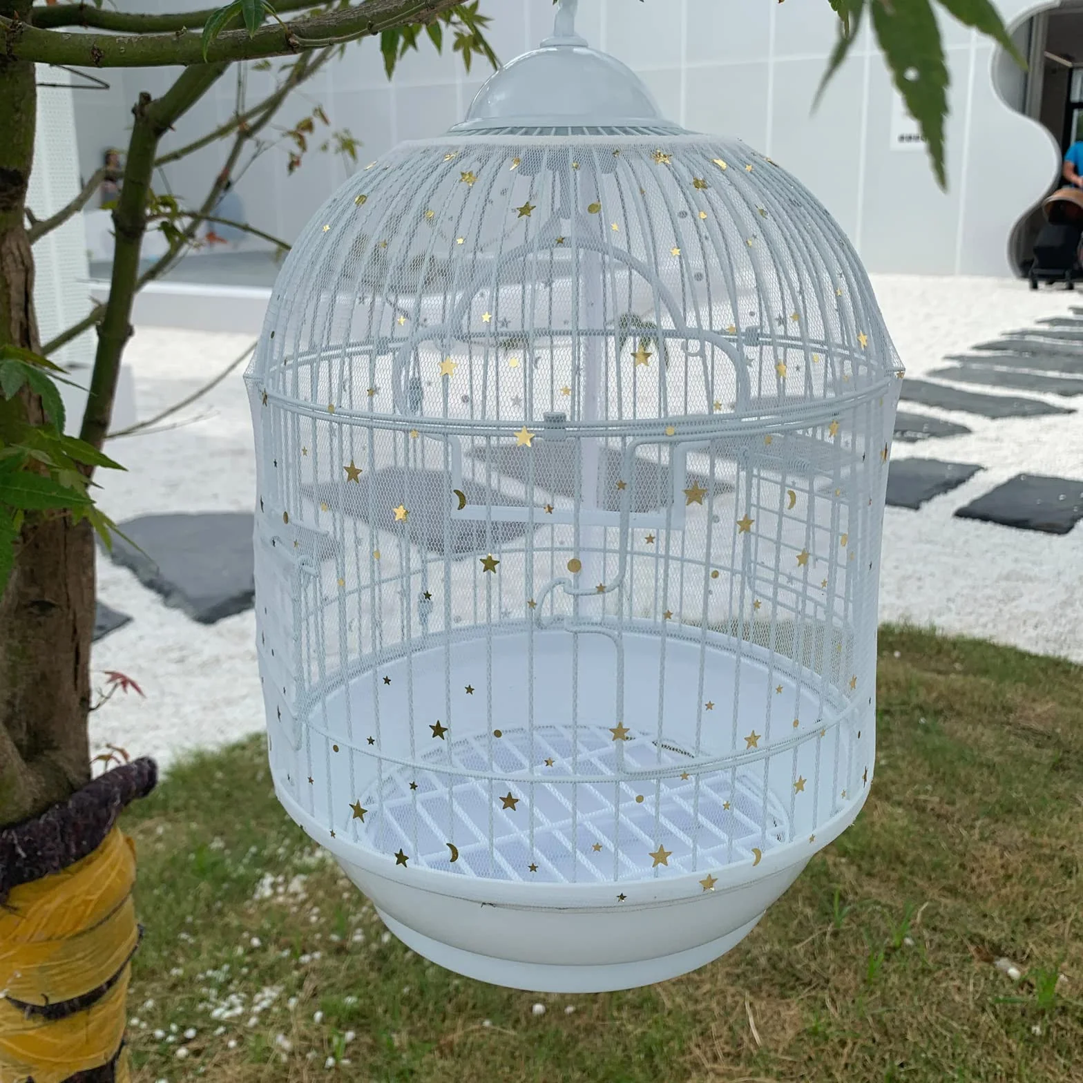 Housses Anti Graine pour Cage à Oiseaux, Nylon Filet de Protection Lavable, Ventilé Antipoussière, Réglable 140-220cm