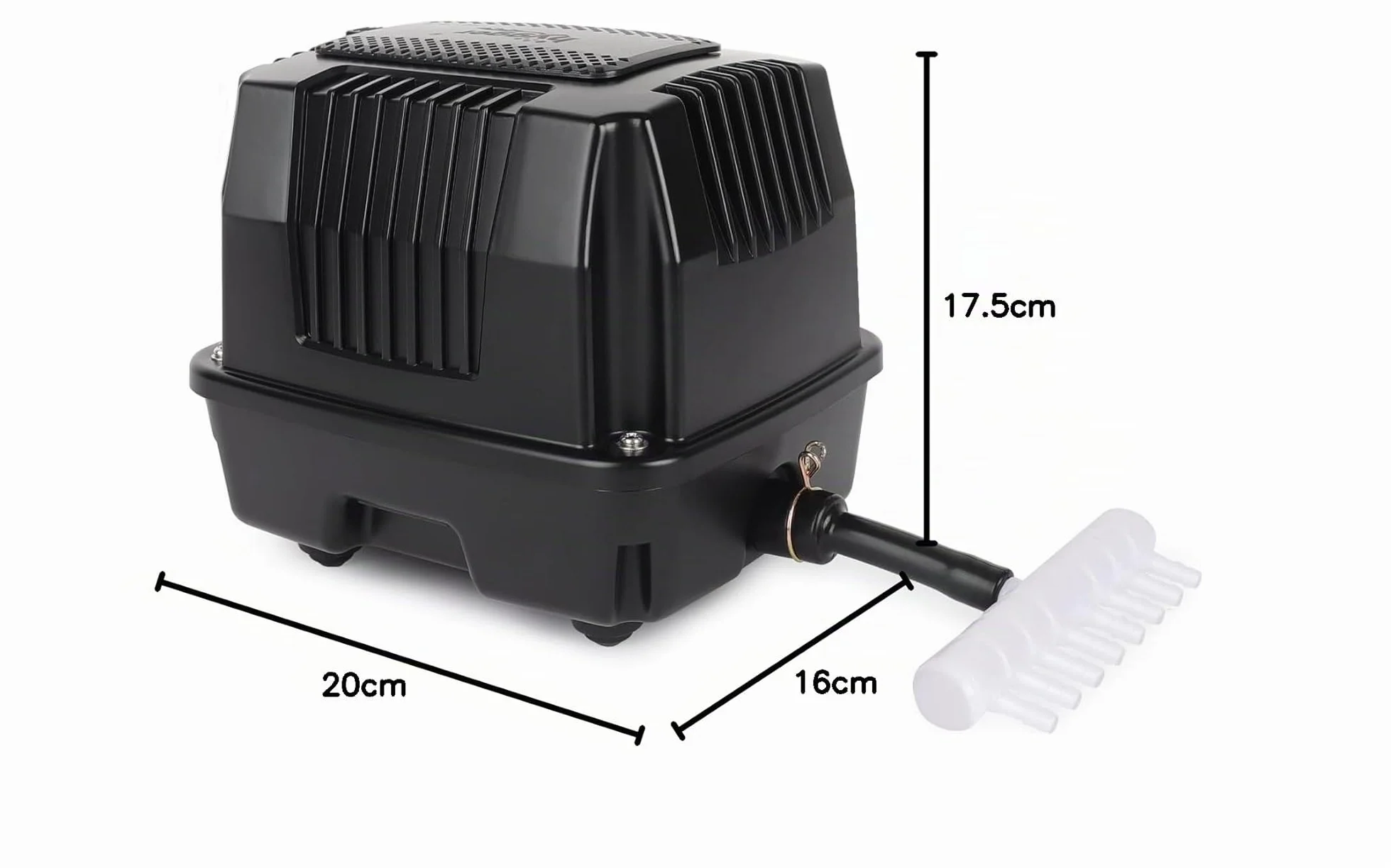 hygger Pompe à Air pour Bassin 25W Silencieuse Extérieur avec Conversion Connecteur