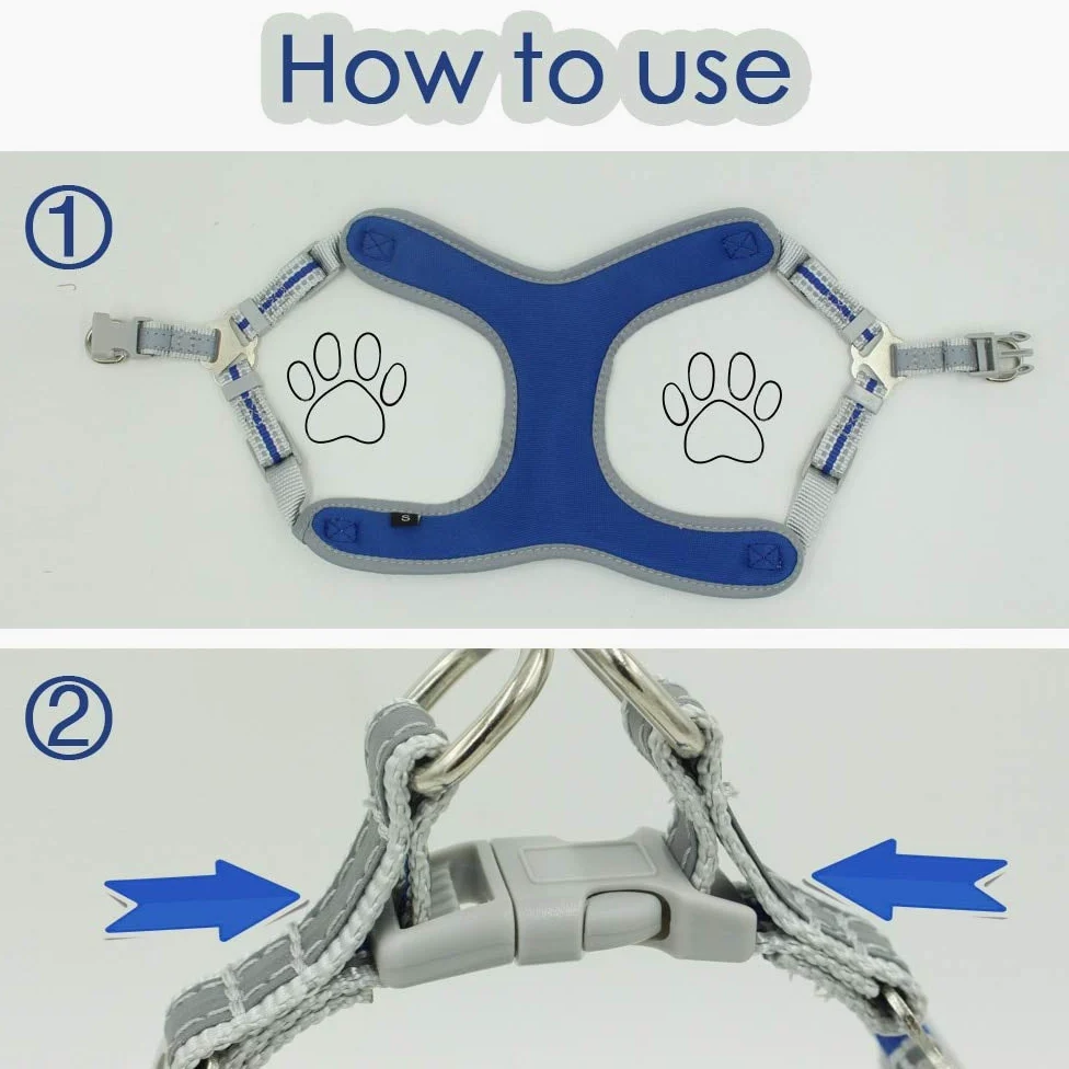 NX Ceinture de sécurité respirante pour chien en été, ceinture de sécurité sans laisse pour chiots de petite/moyenne taille qui se reflète la nuit, fournitures pour animaux de compagnie, L Poitrine 61