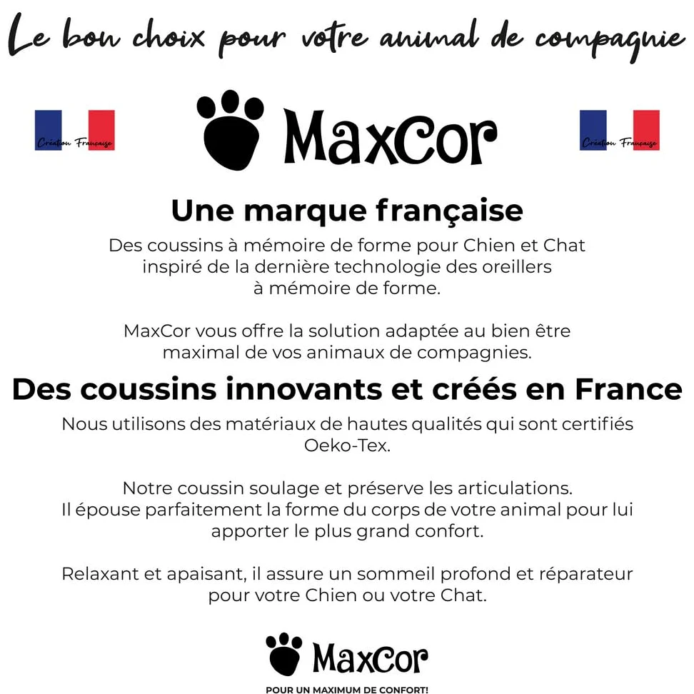 MaxCor Coussin Chien et Chat Rond à Mémoire de Forme Orthopédique - Petit Beige - Soulage et Préserve Les articulations - Réversible Face Hiver, Face été - Ne se déforme Pas et Lavable en Machine