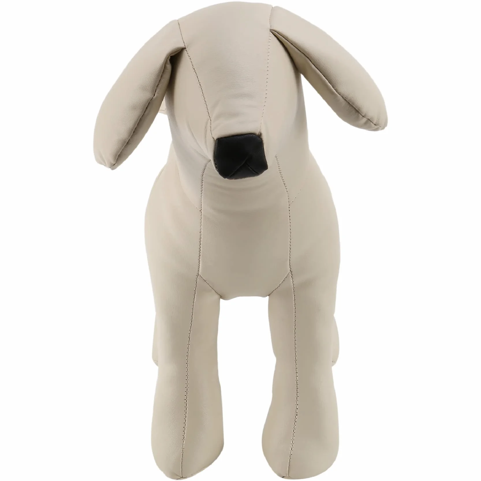 Mannequin Chien Cuir Position Debout Blanc