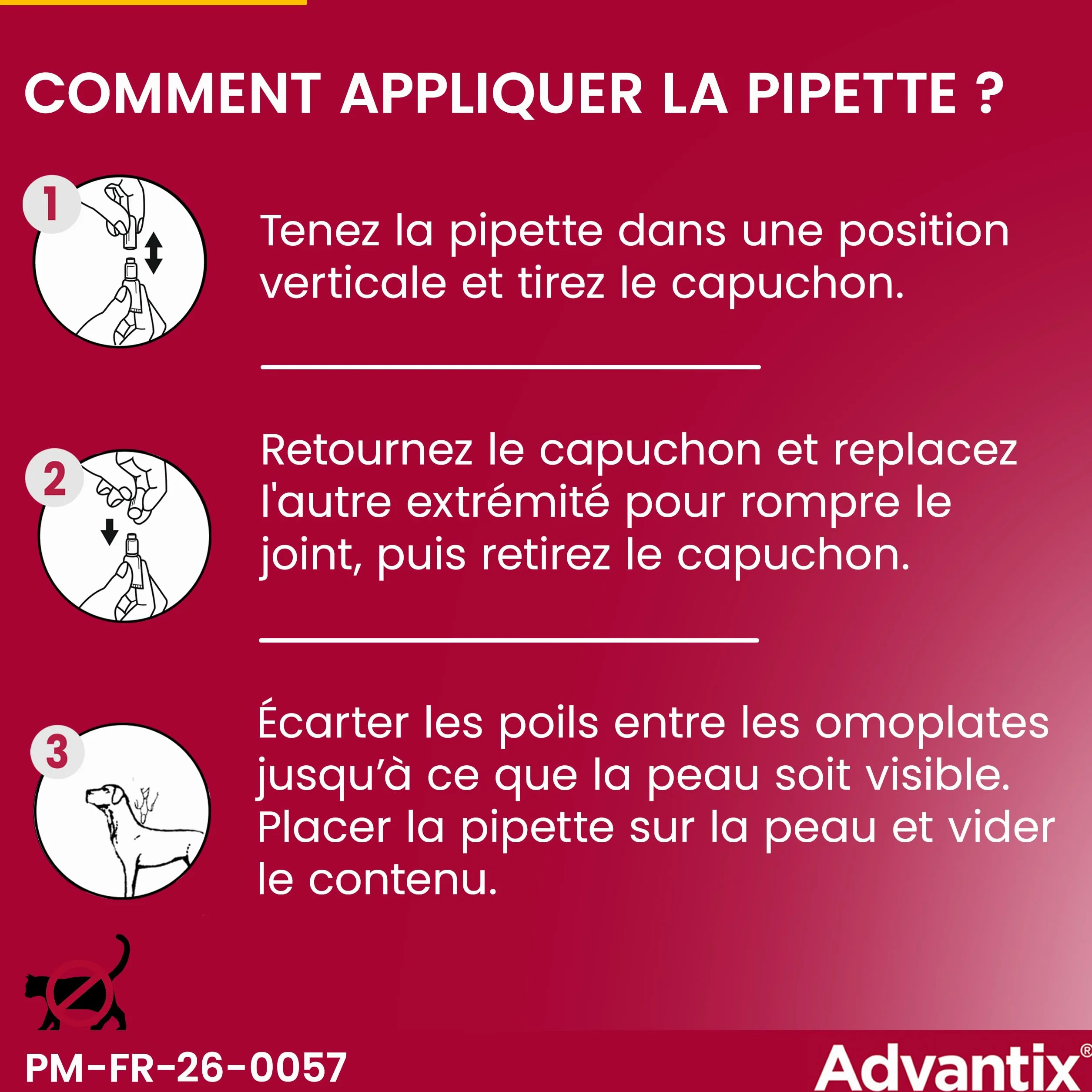 Advantix Très Petit Chien 1,5-4 kg Pipettes 6 parasites Protection 4 semaines 6 x 0,4 ml
