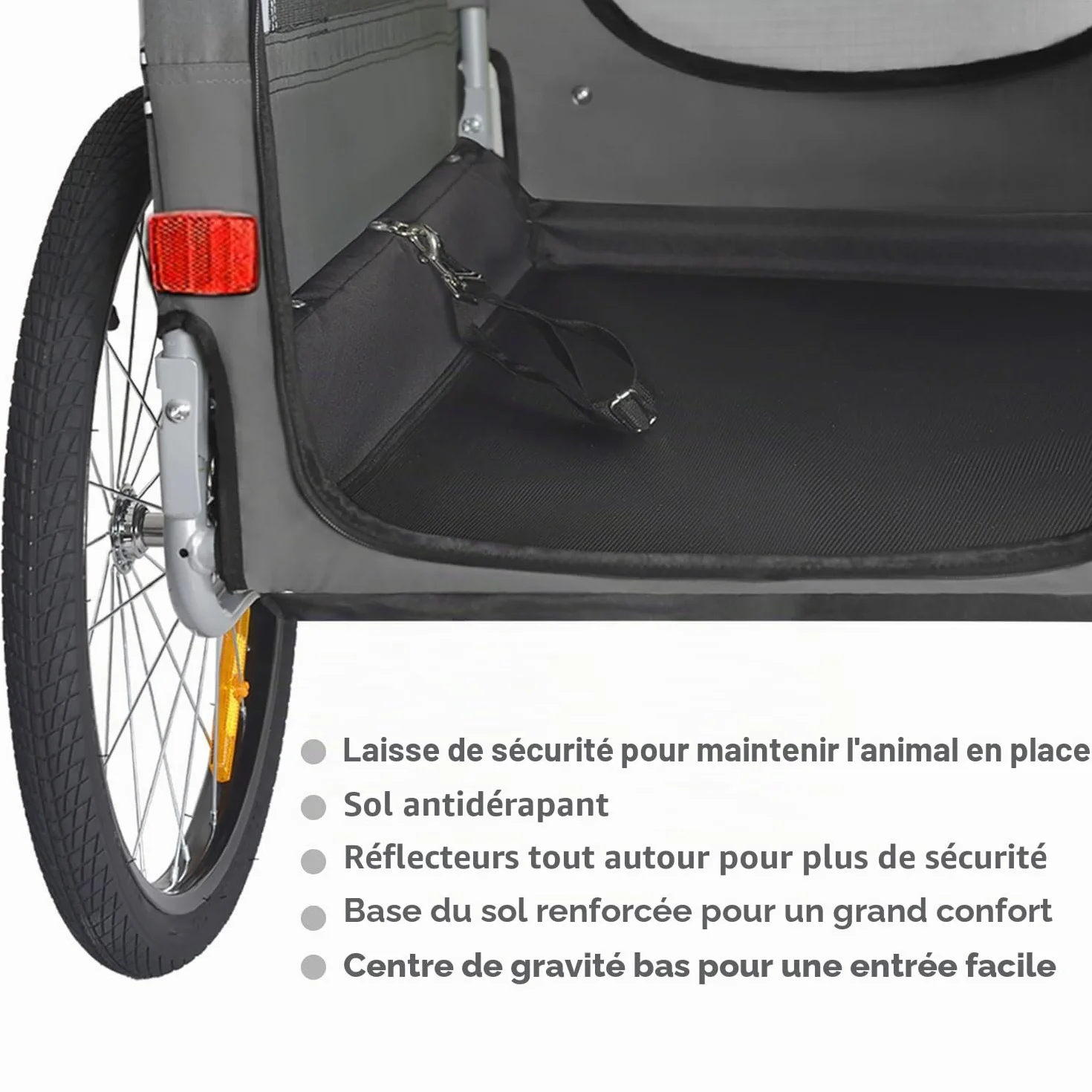 DOGGYHUT Remorque de vélo pliable pour chien 23 kg