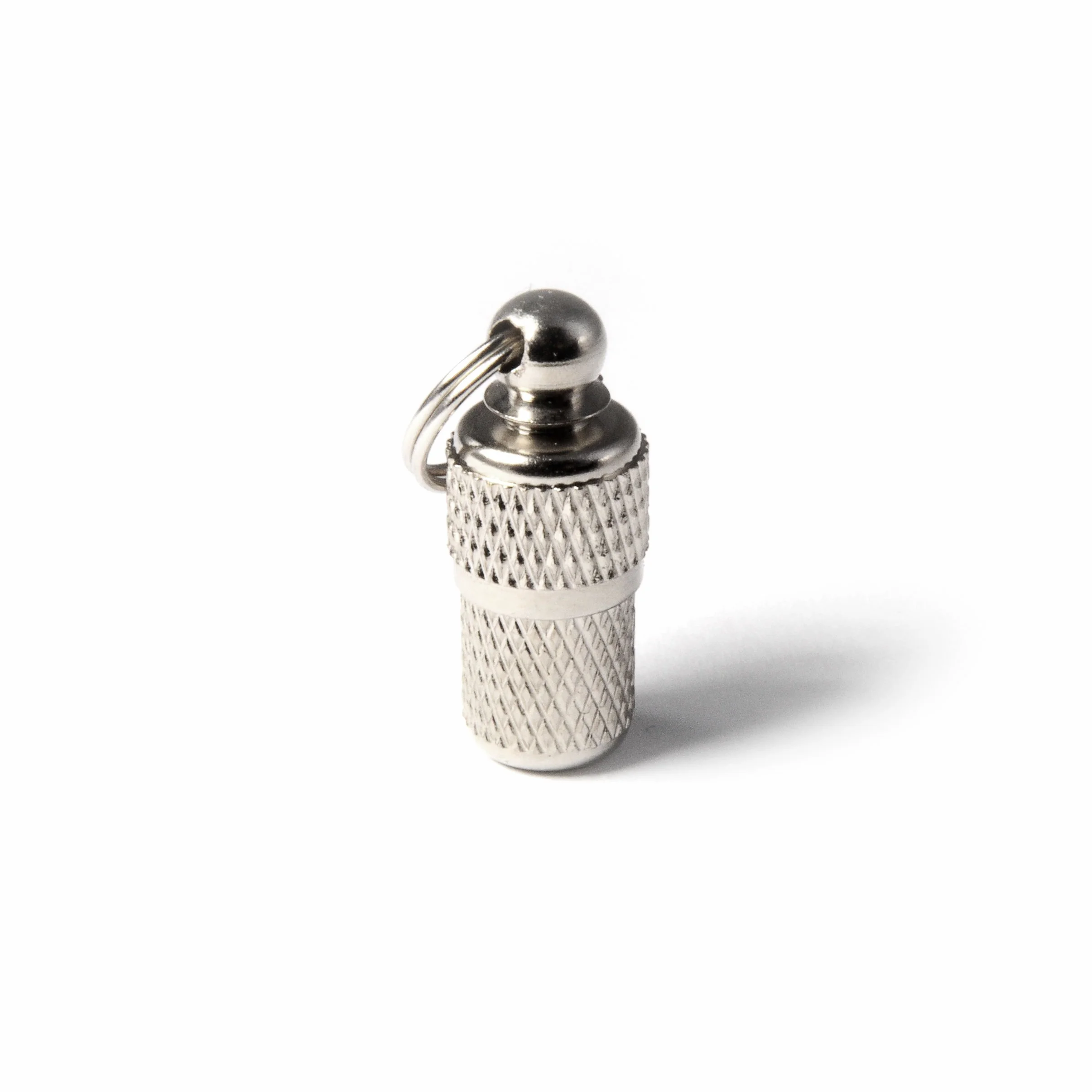 Ganzoo lot 2 médaillons adresse type mini boîte tube pour chien et chat, acier inoxydable, papier à glisser pour nom adresse numéro de téléphone, dimensions 2,5 cm hauteur, 1 cm diamètre, poids 4 g
