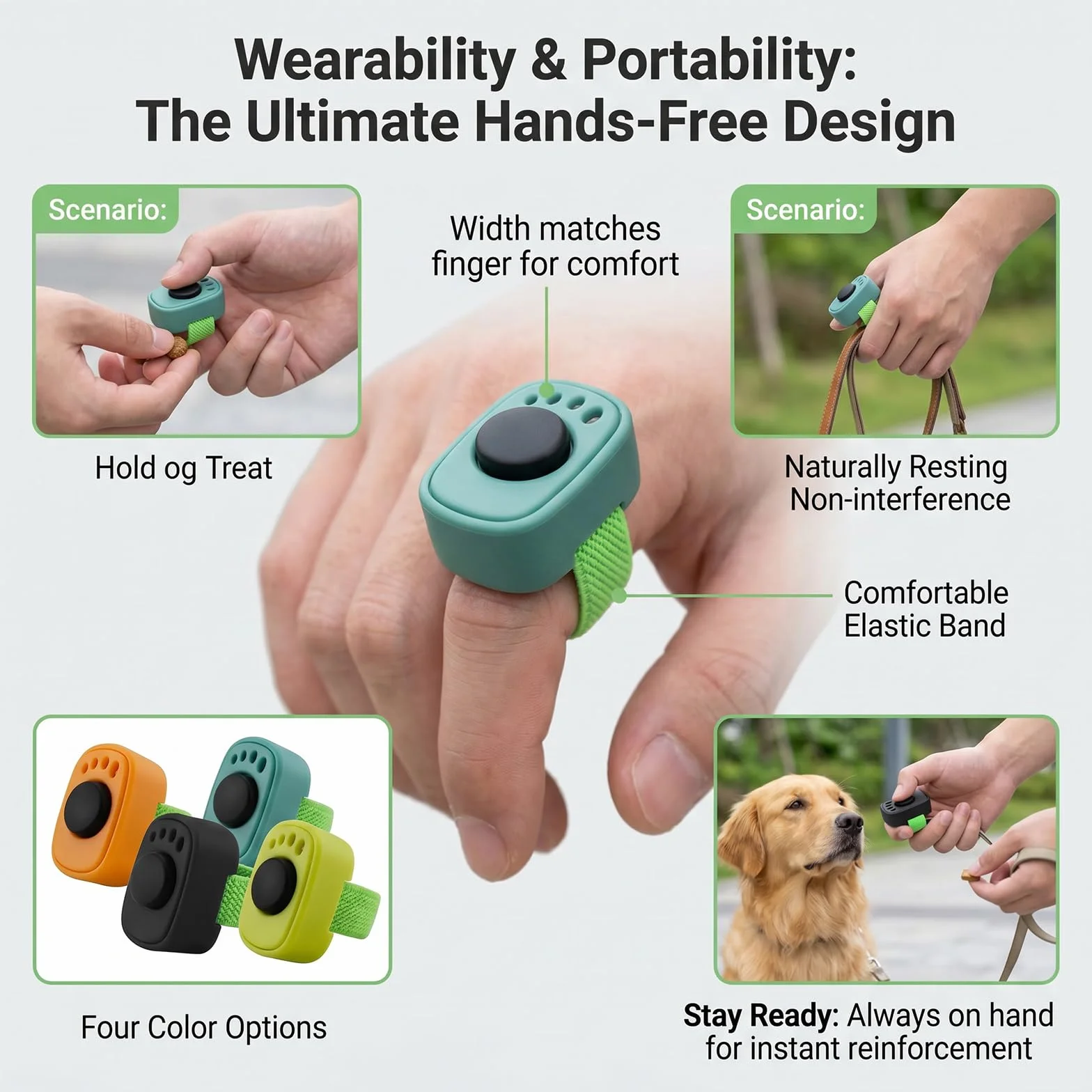 Lot De 4 Clickers De Dressage Pour Chien, Accessoire Pratique Pour Éducation Canine, Clicker À Anneau Pour Doigt, Dressage Chiens Chats Chevaux, Accessoire Pour Chien