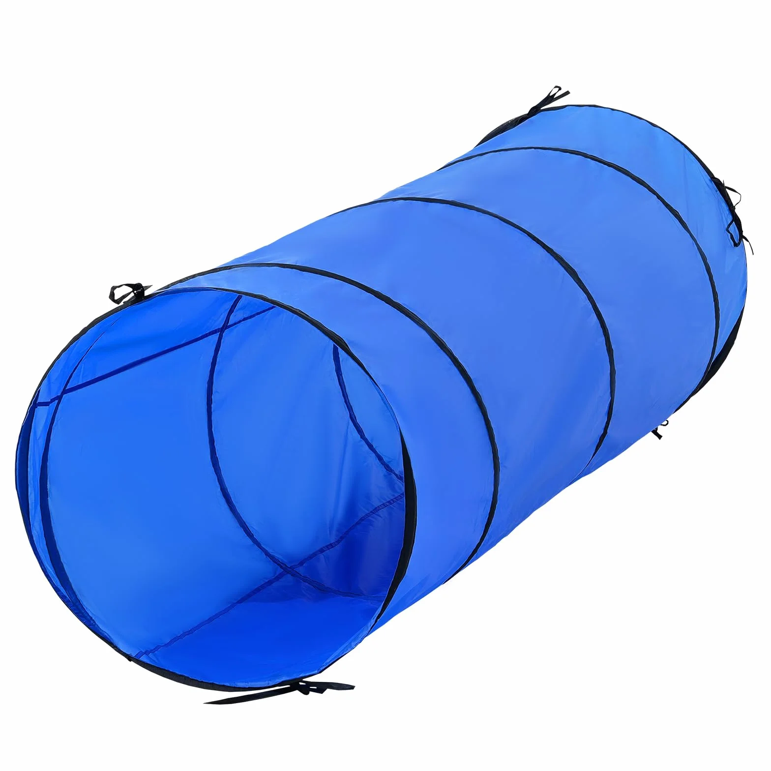 VEVOR Équipements d'Entraînement Agilité pour Chien, Ensemble 5PCS, Parcours Obstacles pour Chiot, avec Haies Hautes Réglables, 6 Poteaux, Tunnel, Anneau de Saut, Boîte de Pause, Sifflet, Bol Pliable