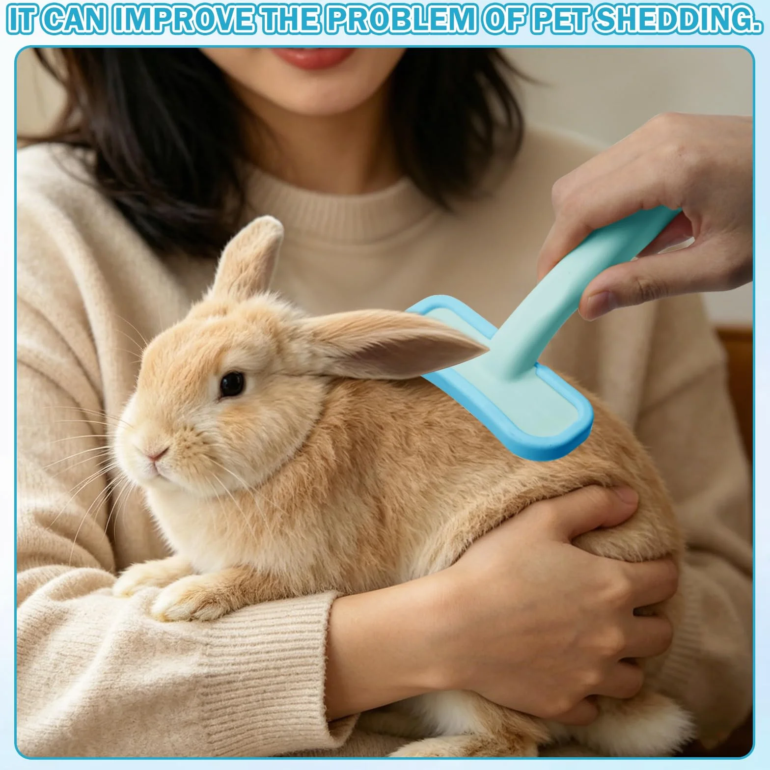 Brosse douce pour lapin en silicone souple, peigne de massage pour petits animaux, kit de toilettage
