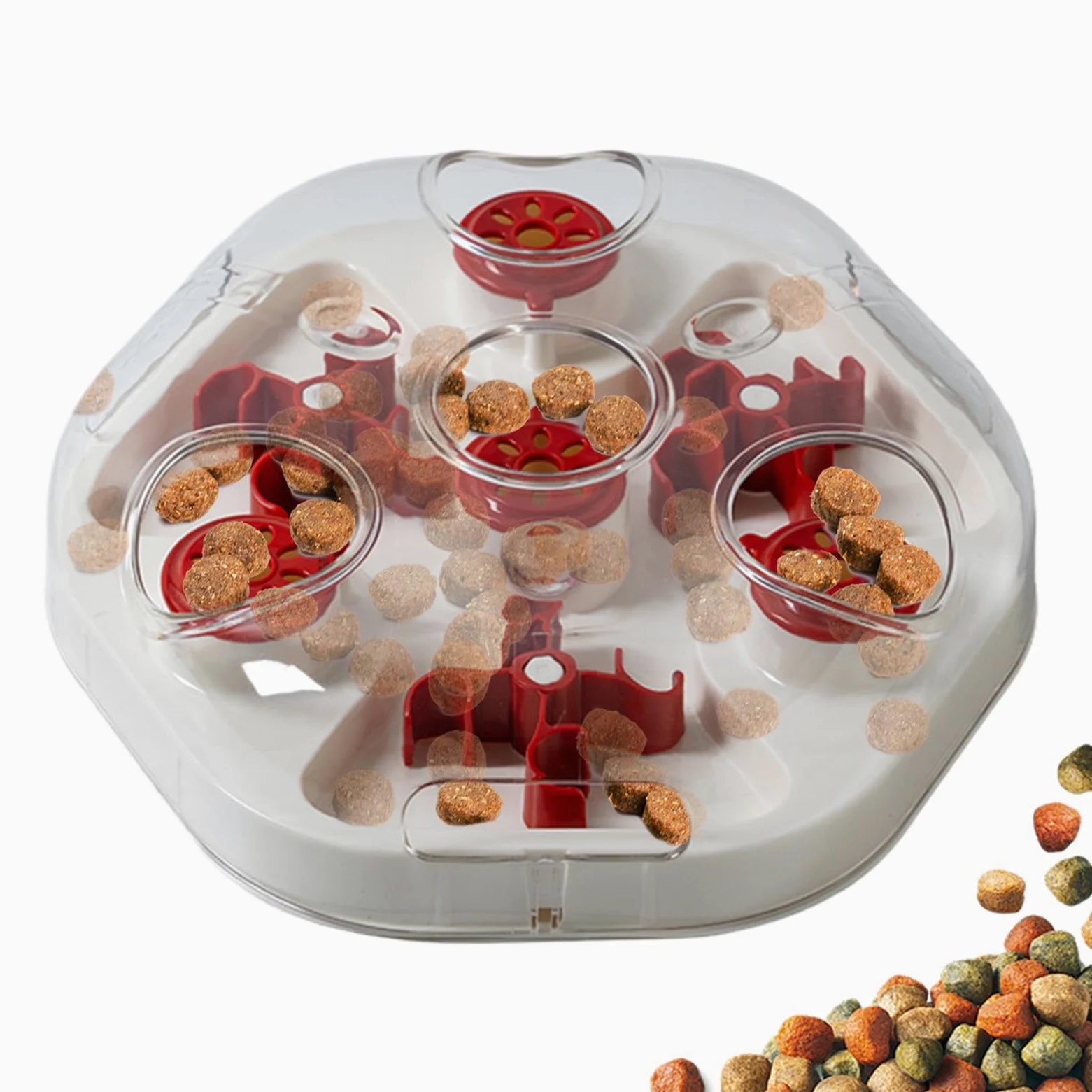Puzzle À Pour Chien d'Intelligence avec Distributeur de Croquettes | Jouet Distribueur De Avec Trous À Snacks Pour L'Entraînement au Ralenti la Mastication le Domestique et l'Anti-Ennui des