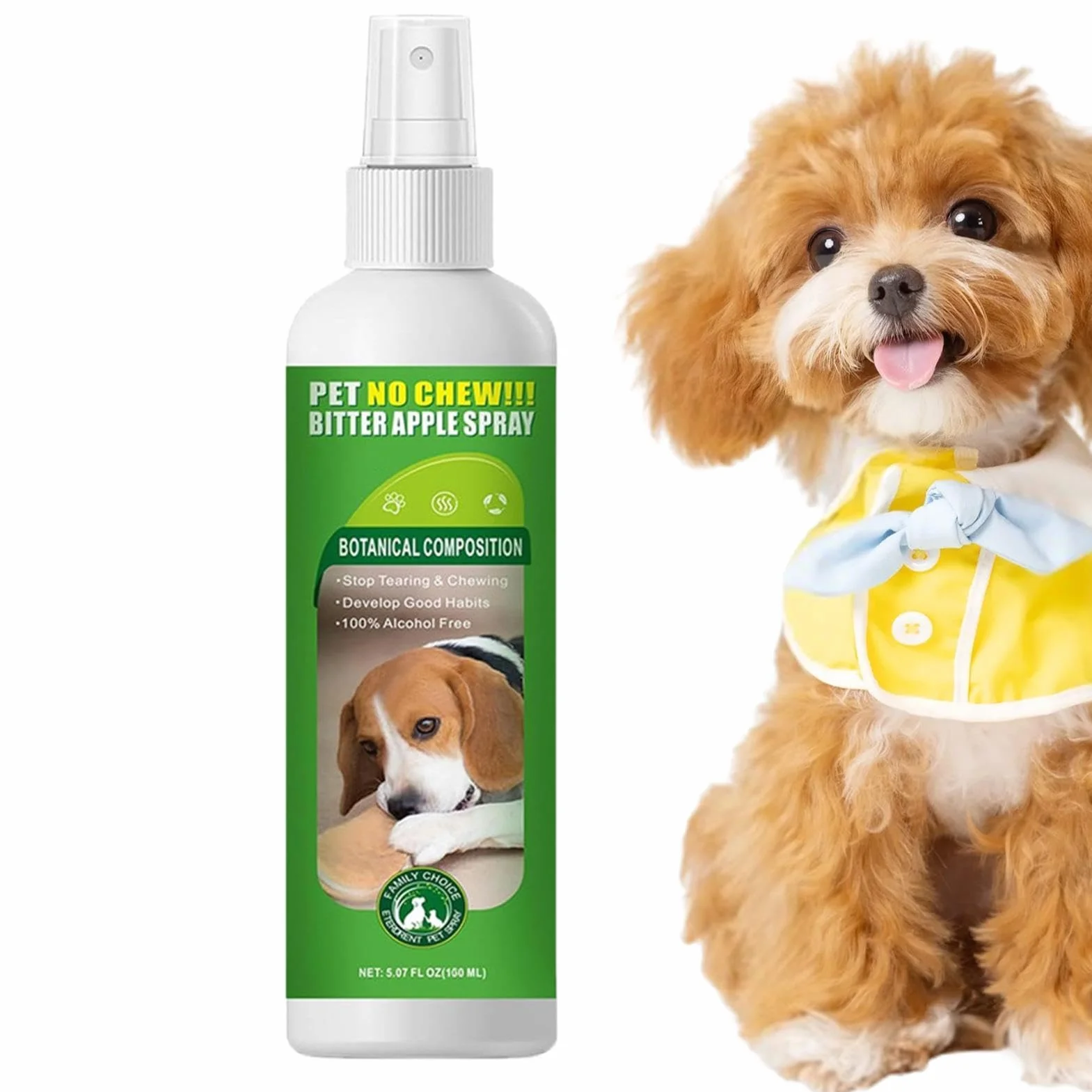 Spray Anti-Mordillage pour Chiens 100 ML Brume Amère Anti-Mastication Canin