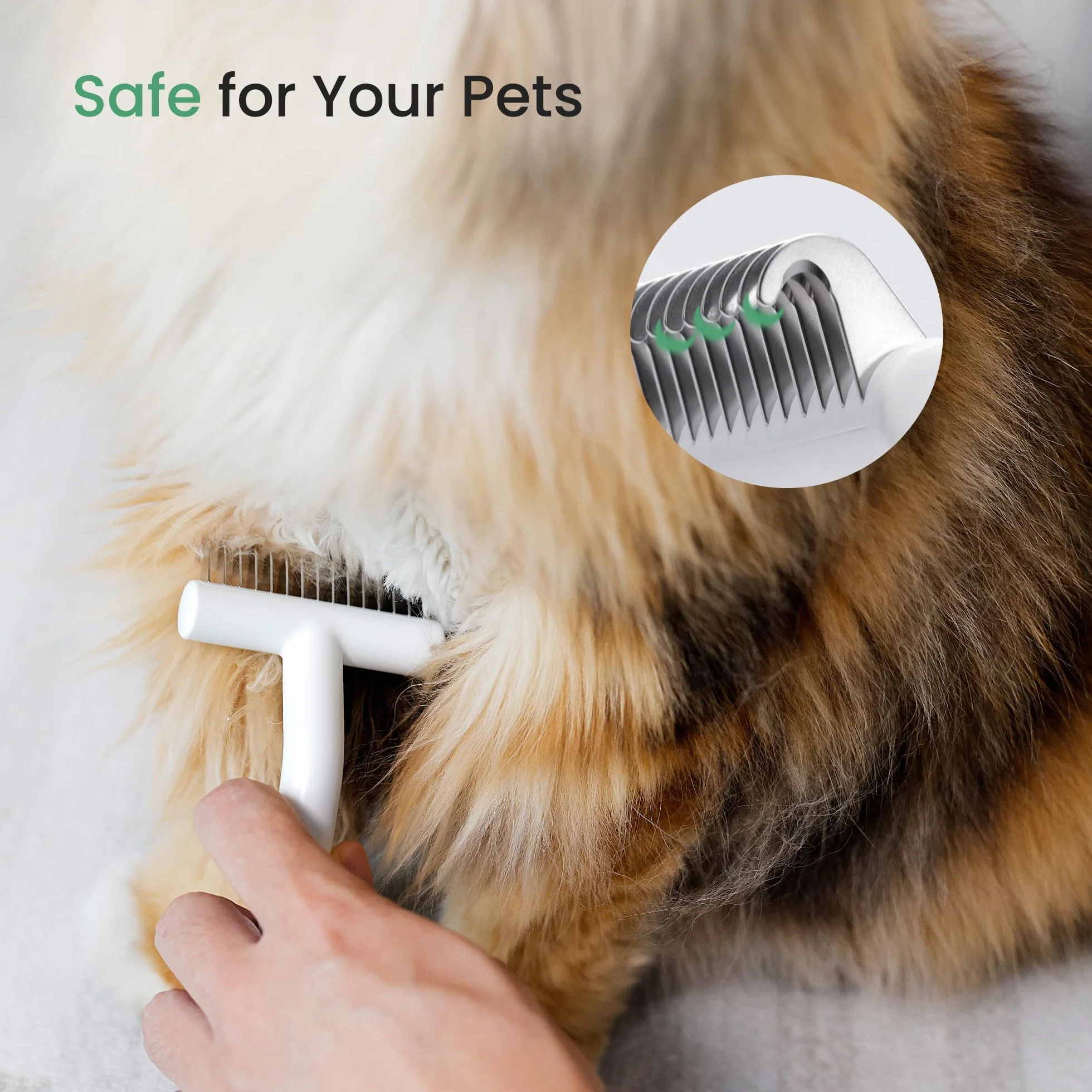 dancemoon PawRake Brosse pour Chats et Chiens Mue Démêlage sous-Poil Outil Toilettage Animaux Poils Mi-Longs Longs