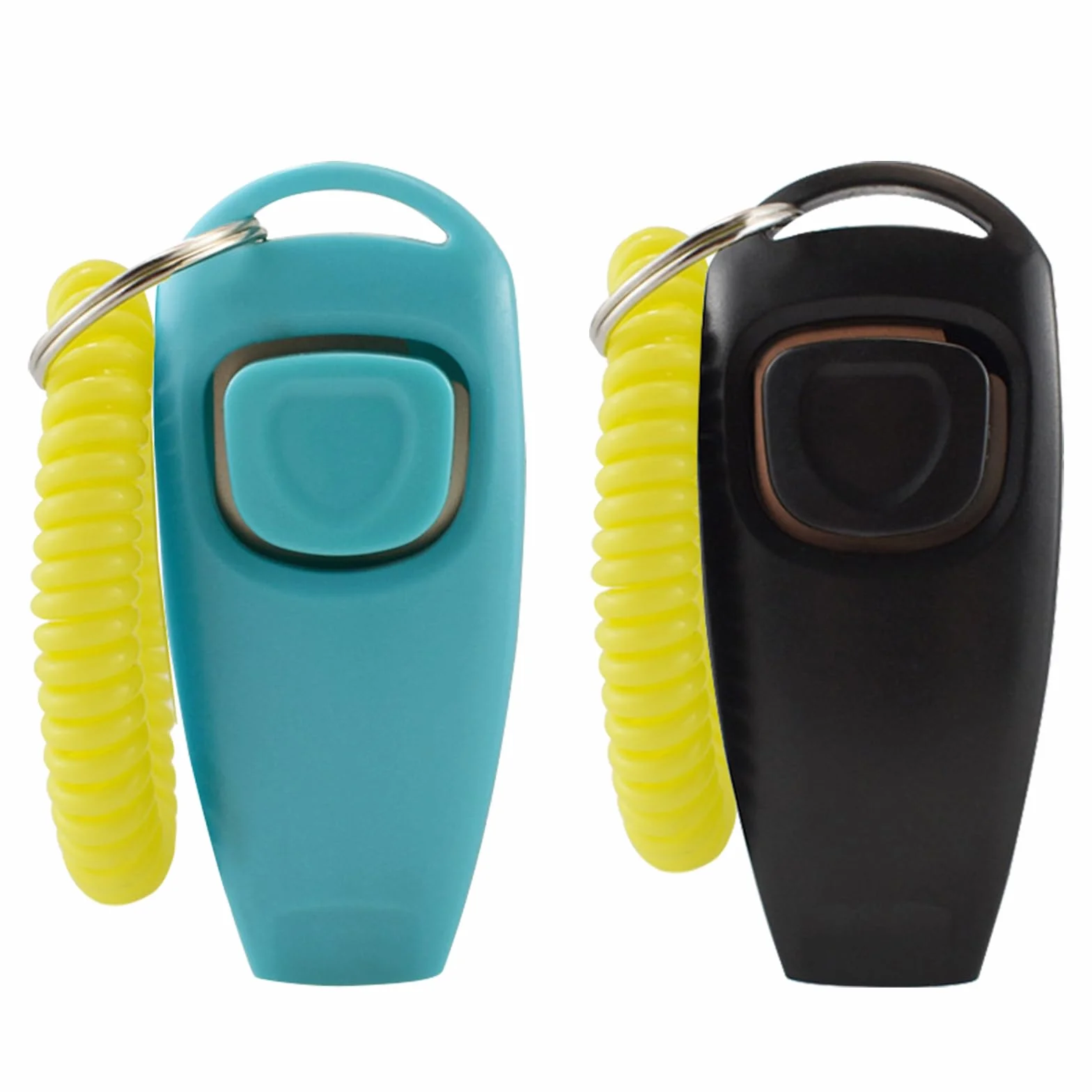 Cliqueur et Sifflet pour Chien - Lot de 2 Cliqueurs d'entraînement pour Chien avec Sangle de Poignet, Ensemble de Cliqueur et Sifflet Professionnel 2 en 1, Outils de Dressage pour Animaux de