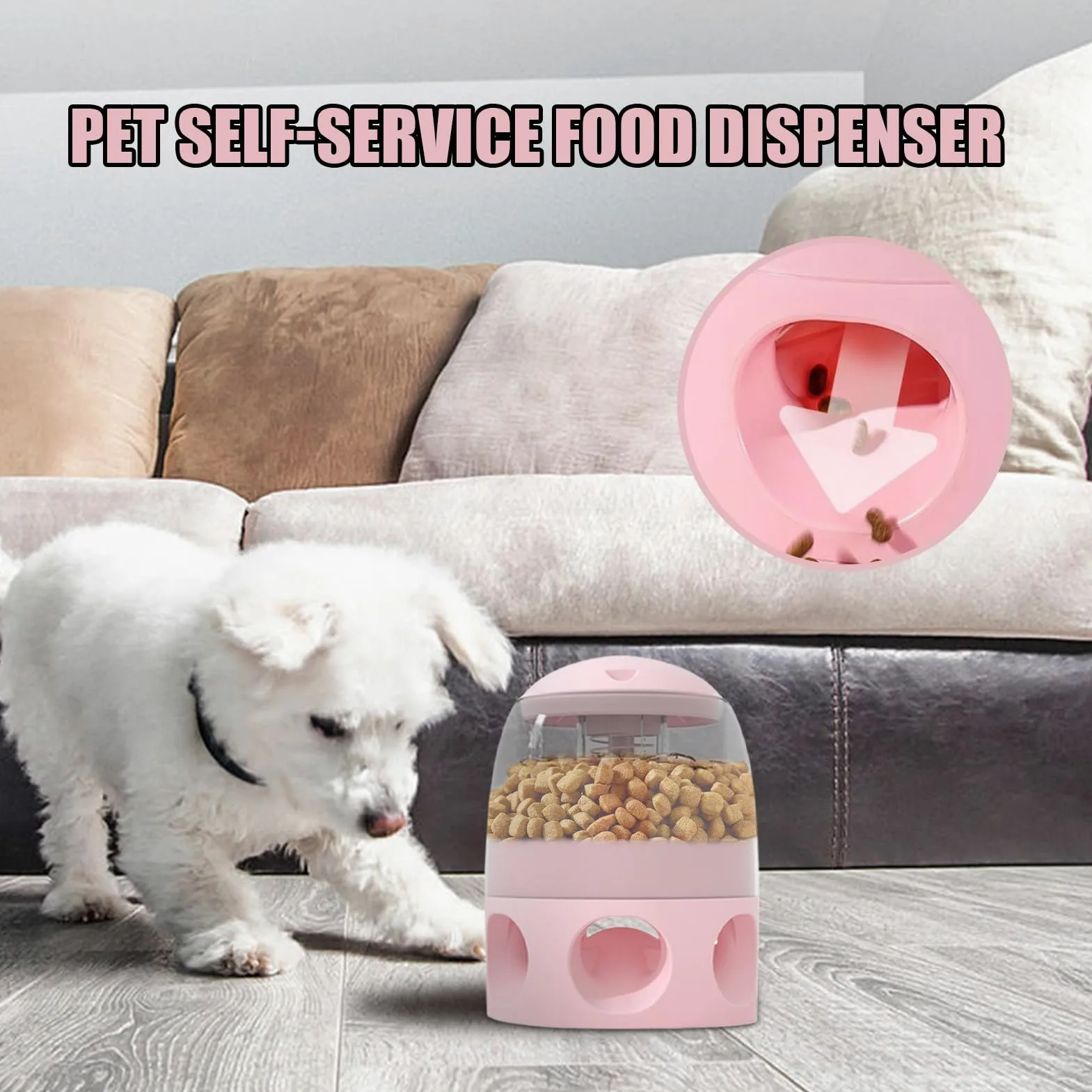 Jouet À pour Chien,Distributeur de Croquettes | Antiglouton et Résistant | Distributeur de Nourriture Antidérapant | Intérieur Extérieur