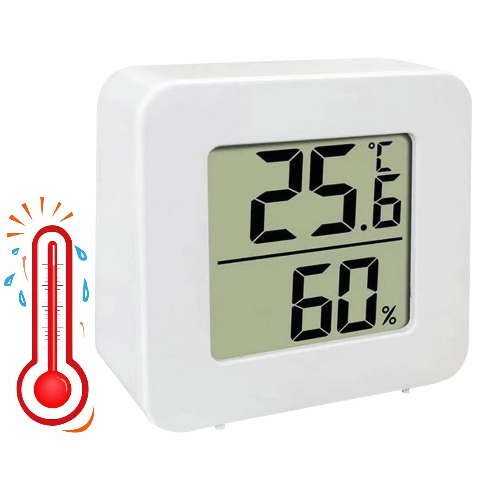 Thermomètre thermique hygromètre numérique 1/3/5/8/10 pièces pour intérieur chambre numérique Intérieur Température et humidité pour maison, bureau, chambre à coucher, serre, entrepôt, cave