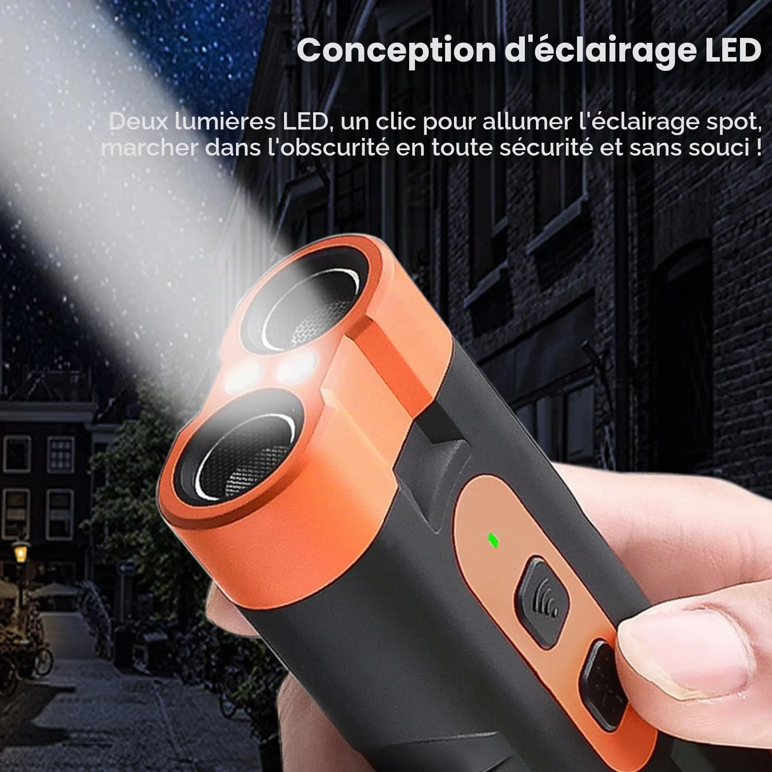 Dispositif anti-aboiement rechargeable pour chien avec LED clignotante intérieur extérieur