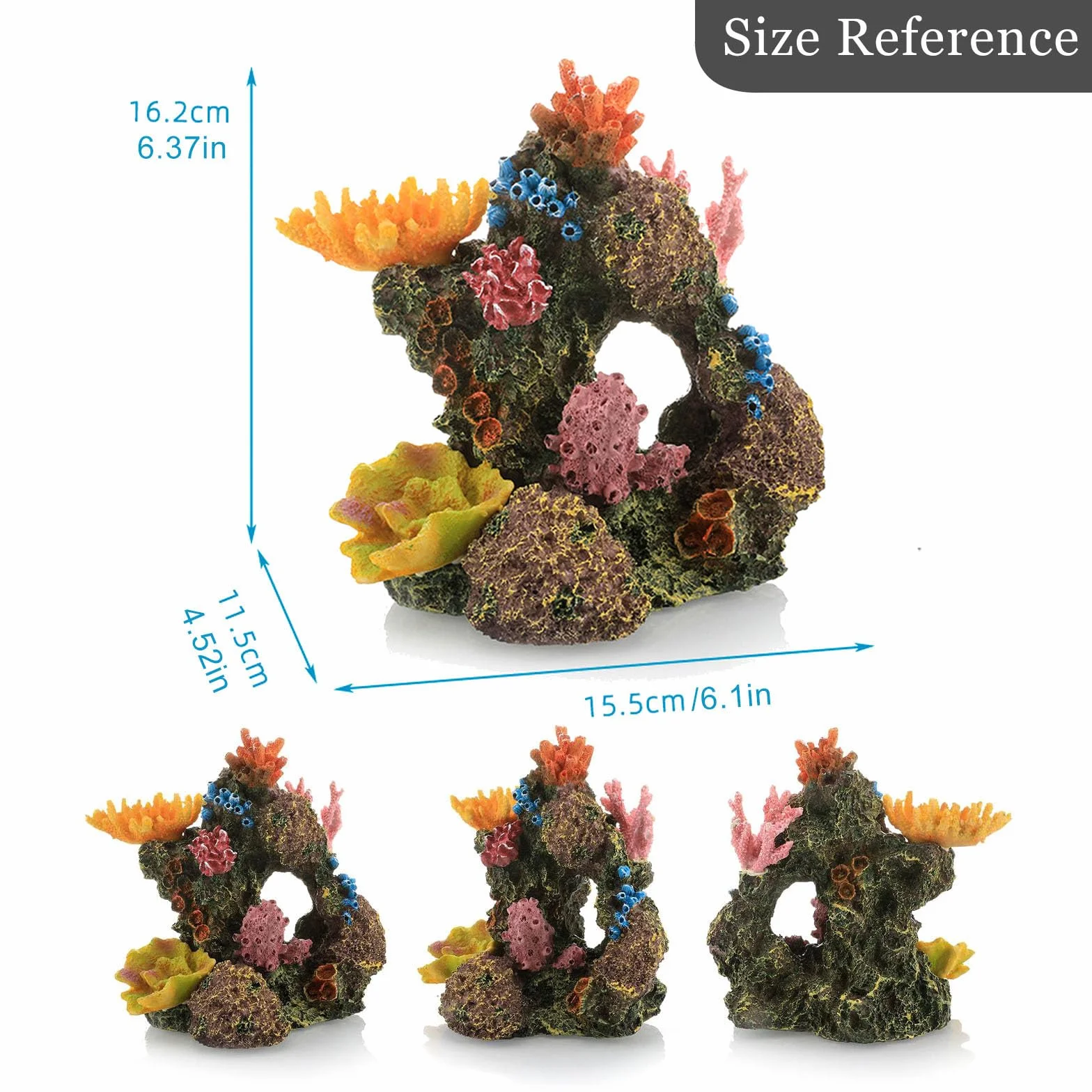 Décoration de corail pour aquarium, plantes sous-marines, résine colorée