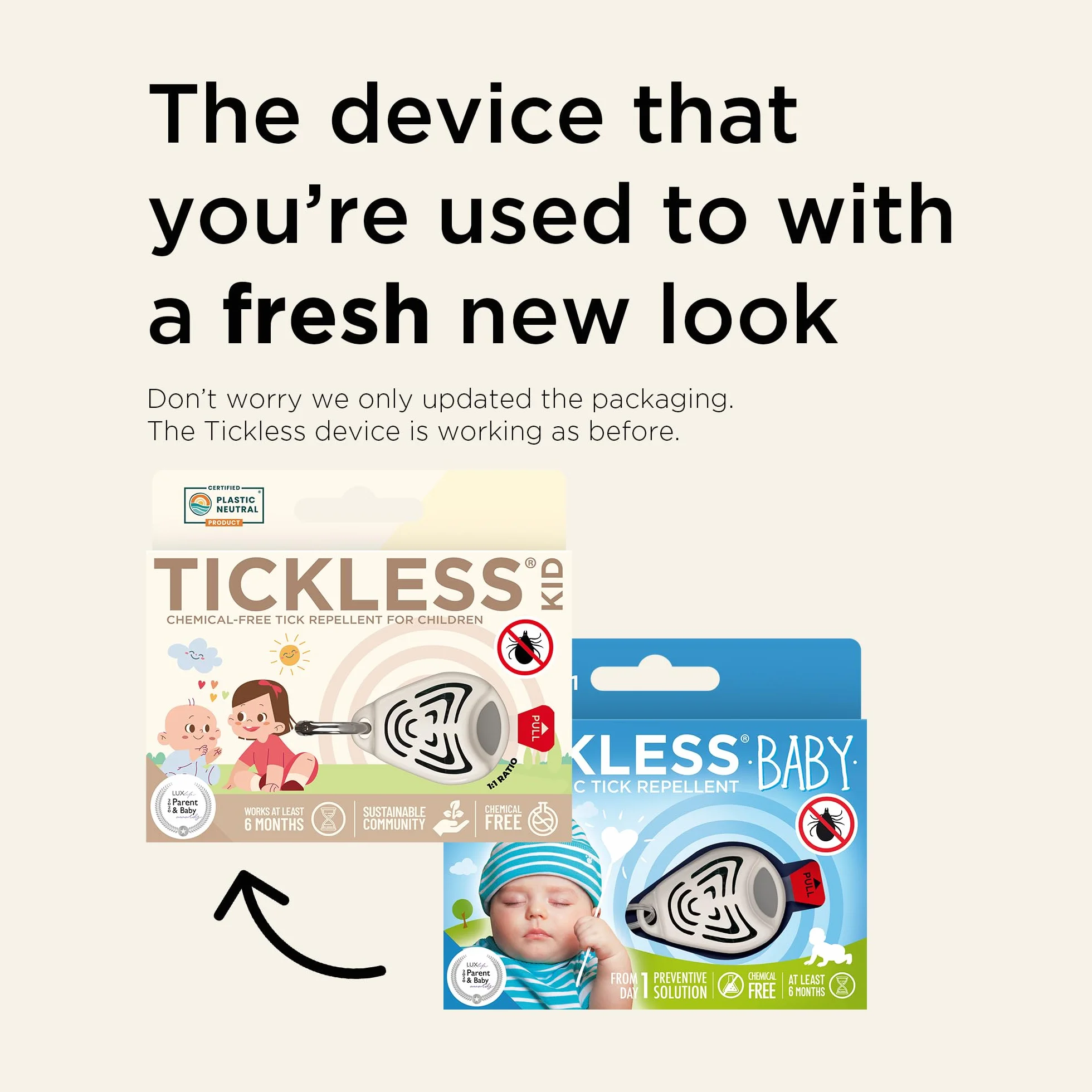 Tickless Baby Répulsif anti-tiques à ultrasons Rose