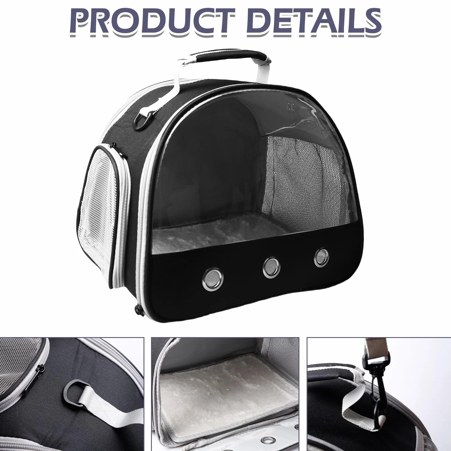 Pliable Sac de Transport pour Hamster 30x25x25 cm Chat Chien Lapin