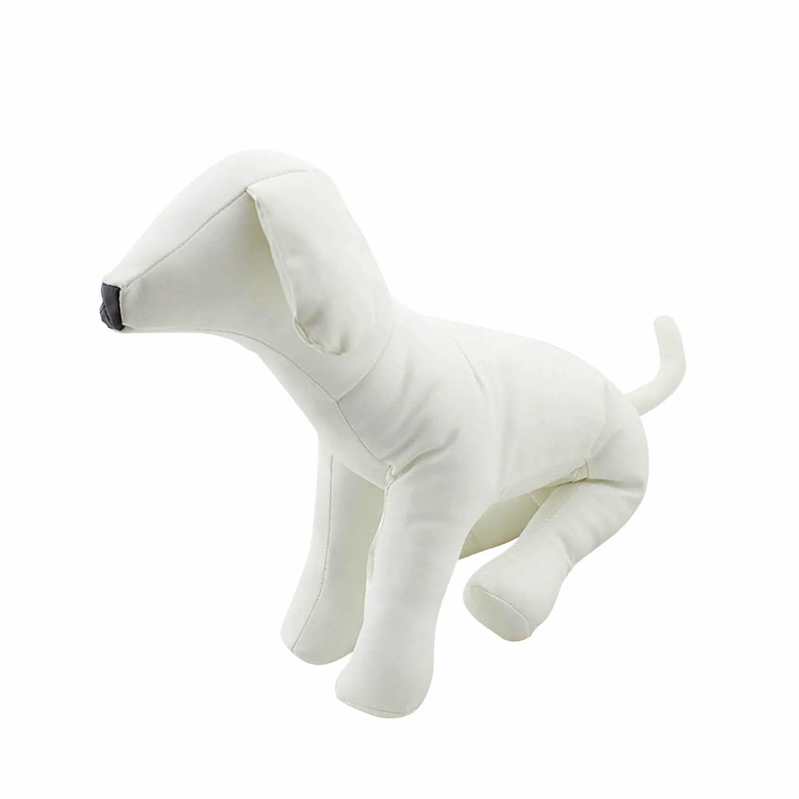 Mannequins pour Chiens en PU Taille L Blanc Assis pour Exposer des Vêtements