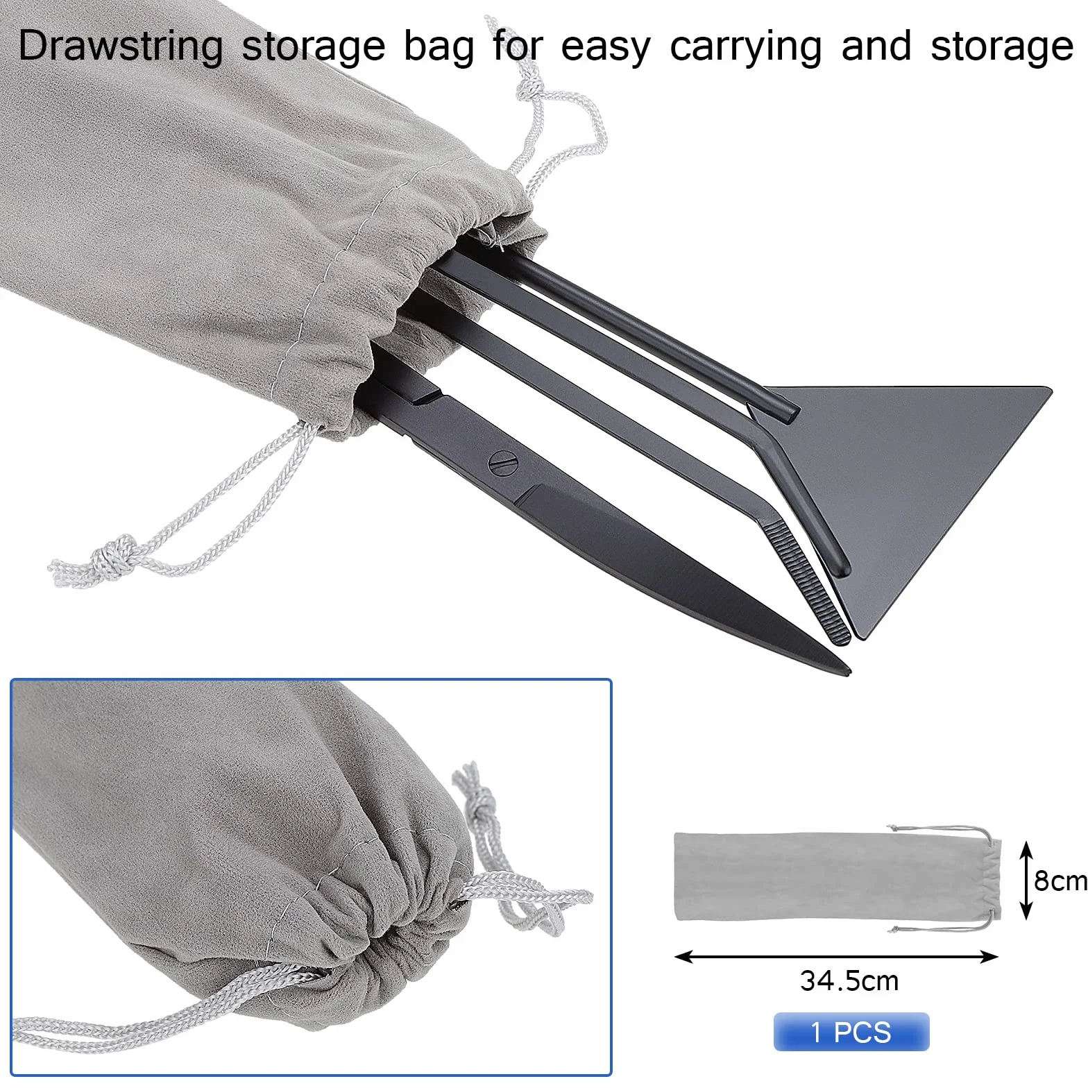 Kit d'outils de nettoyage pour aquarium 9 en 1, acier inoxydable, épuisette, râteau, fourche, grattoir