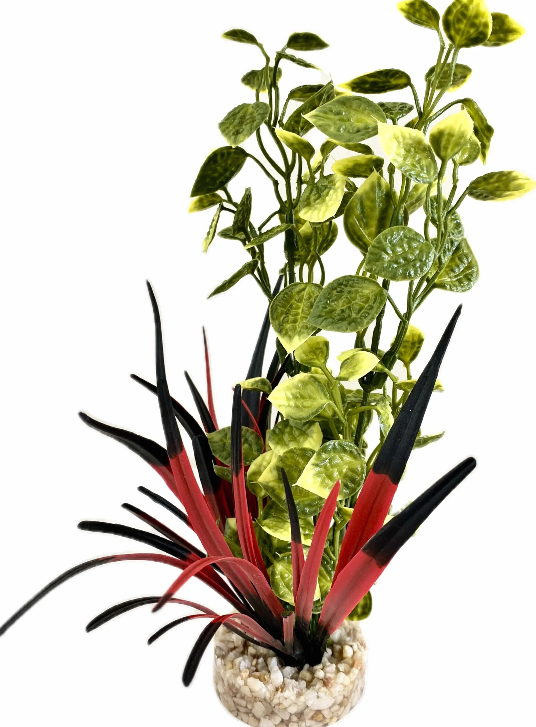 Plante d'Aquarium Artificielle Lotus Décoration Aquarium Plastique Socle Fabriquée en France