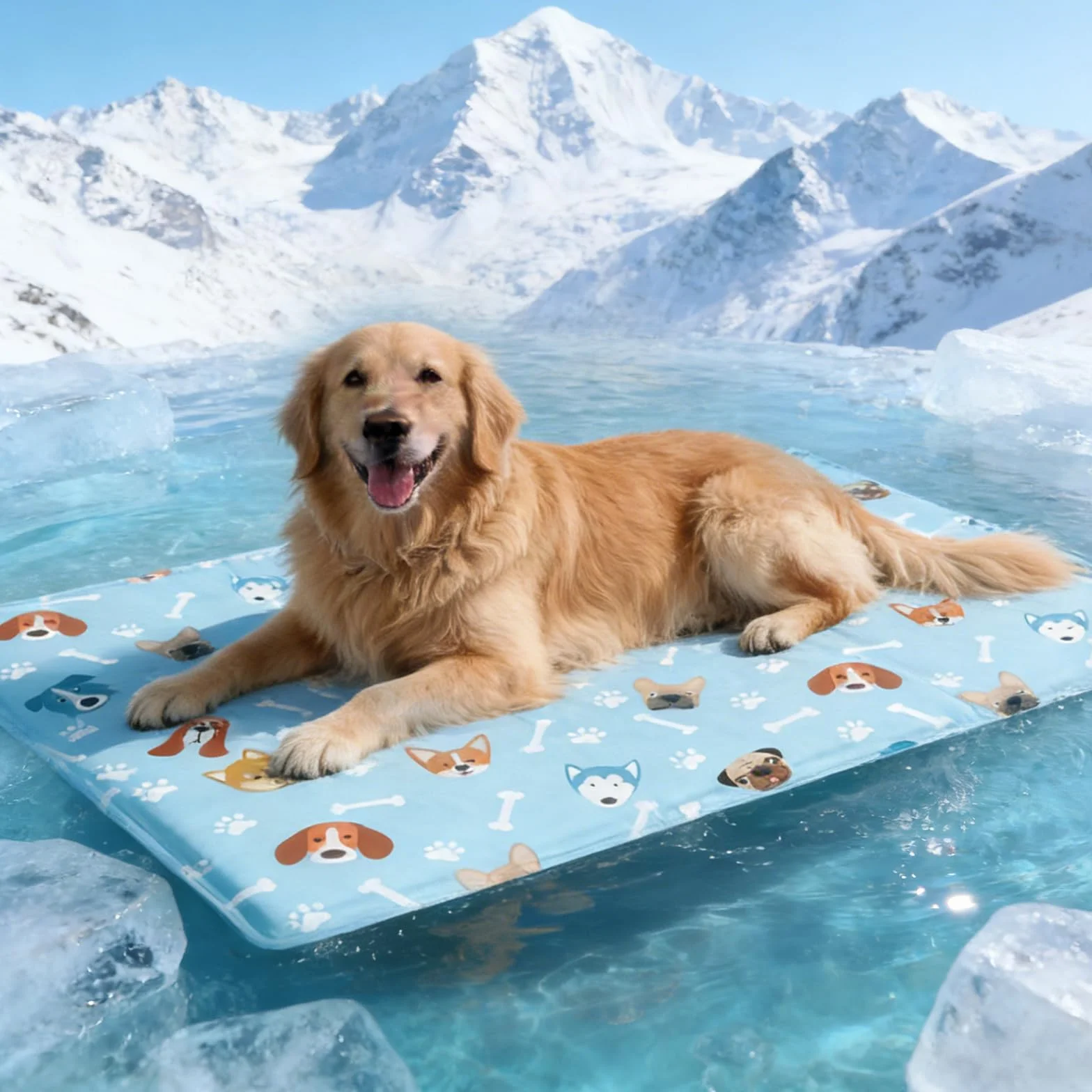 Tapis Rafraîchissant Chien Chat 90x60 cm Lavable Intérieur Extérieur Voiture
